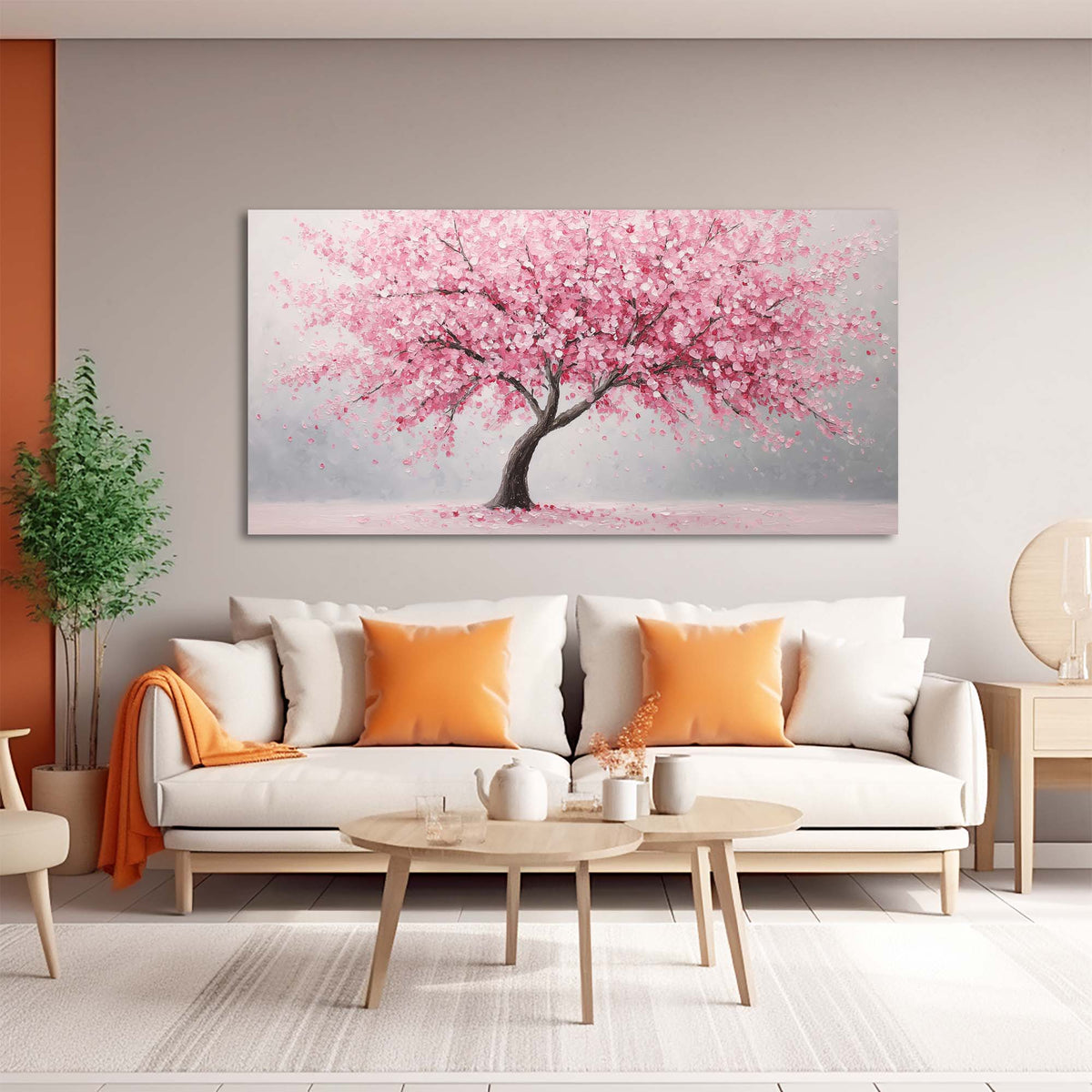 Red Nature Wall Art for Living Room Canvas Painting Prints Art Deco Artwork Office Bedroom Decor