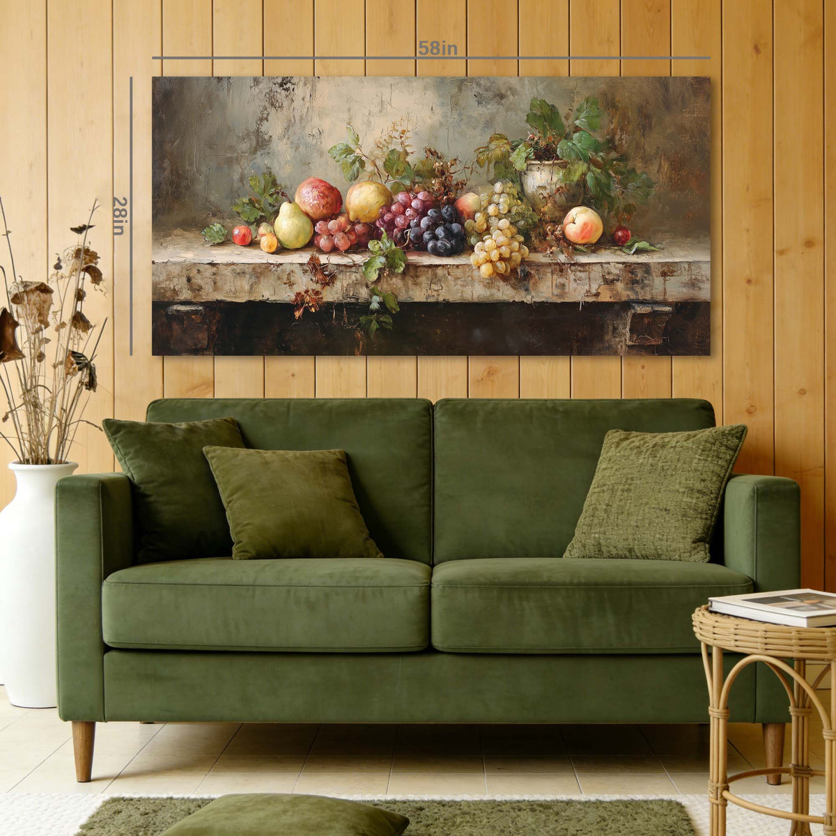 Purple Retro Nature Canvas Wall Art for Living Room Prints Artwork Bedroom Office Decor