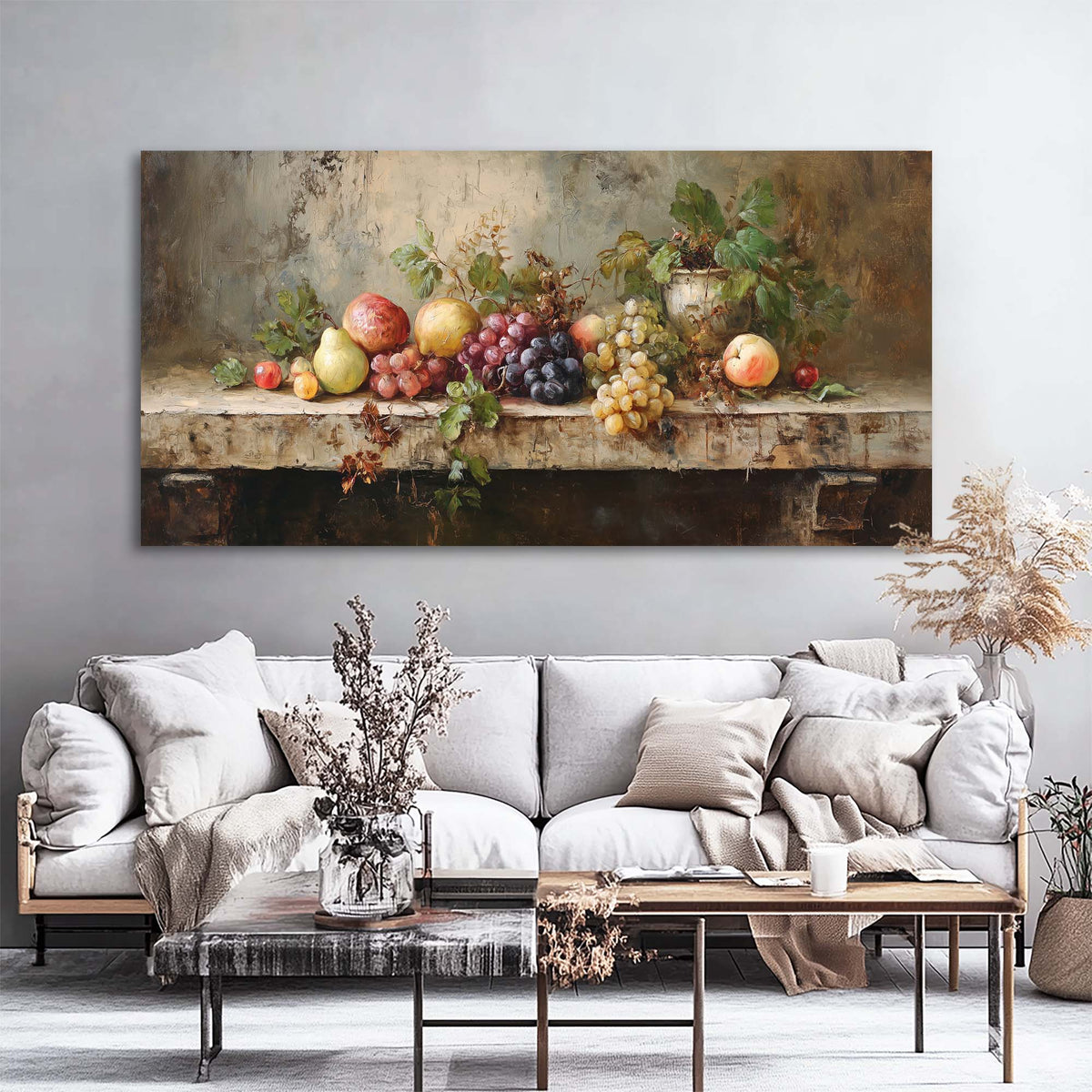 Purple Retro Nature Canvas Wall Art for Living Room Prints Artwork Bedroom Office Decor