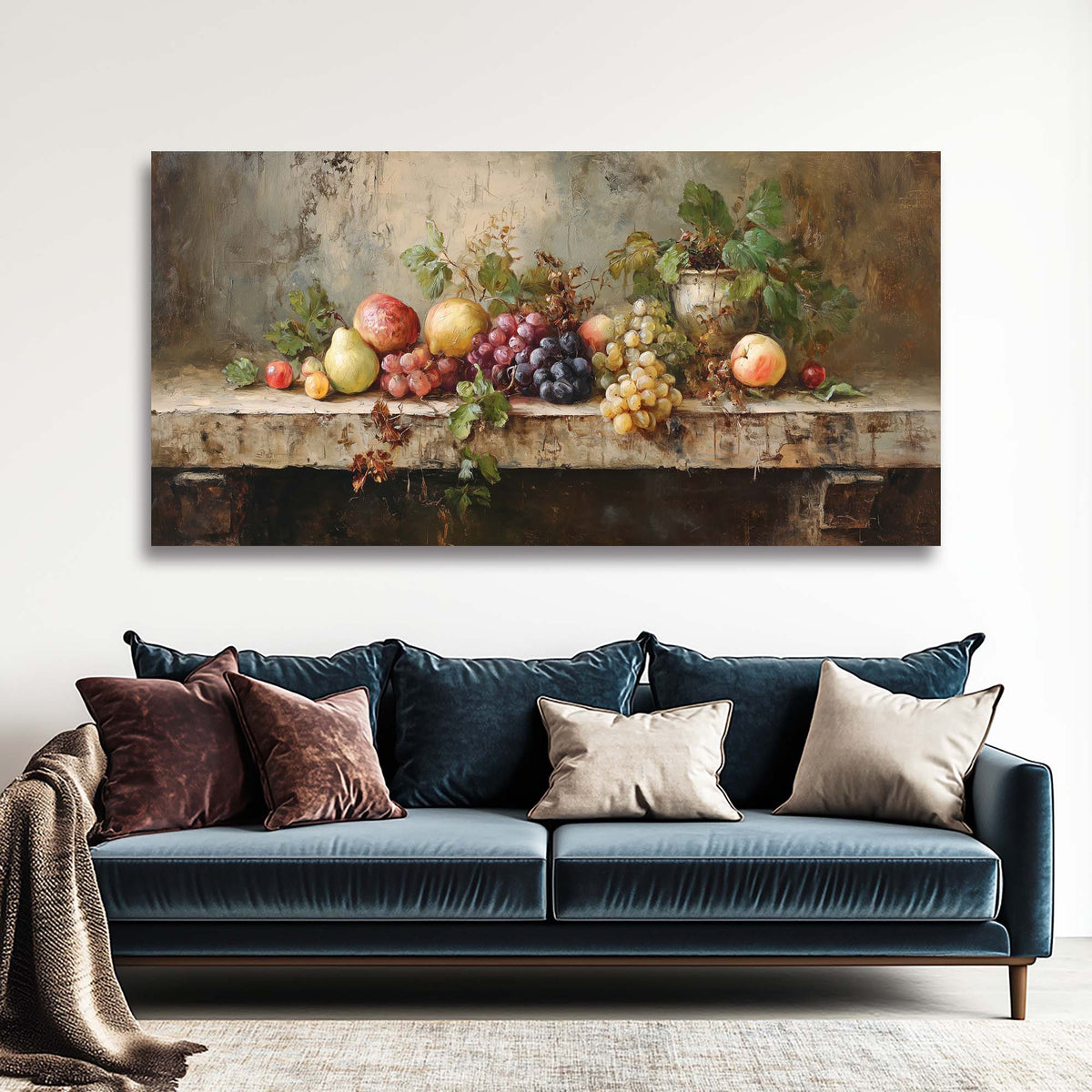 Purple Retro Nature Canvas Wall Art for Living Room Prints Artwork Bedroom Office Decor