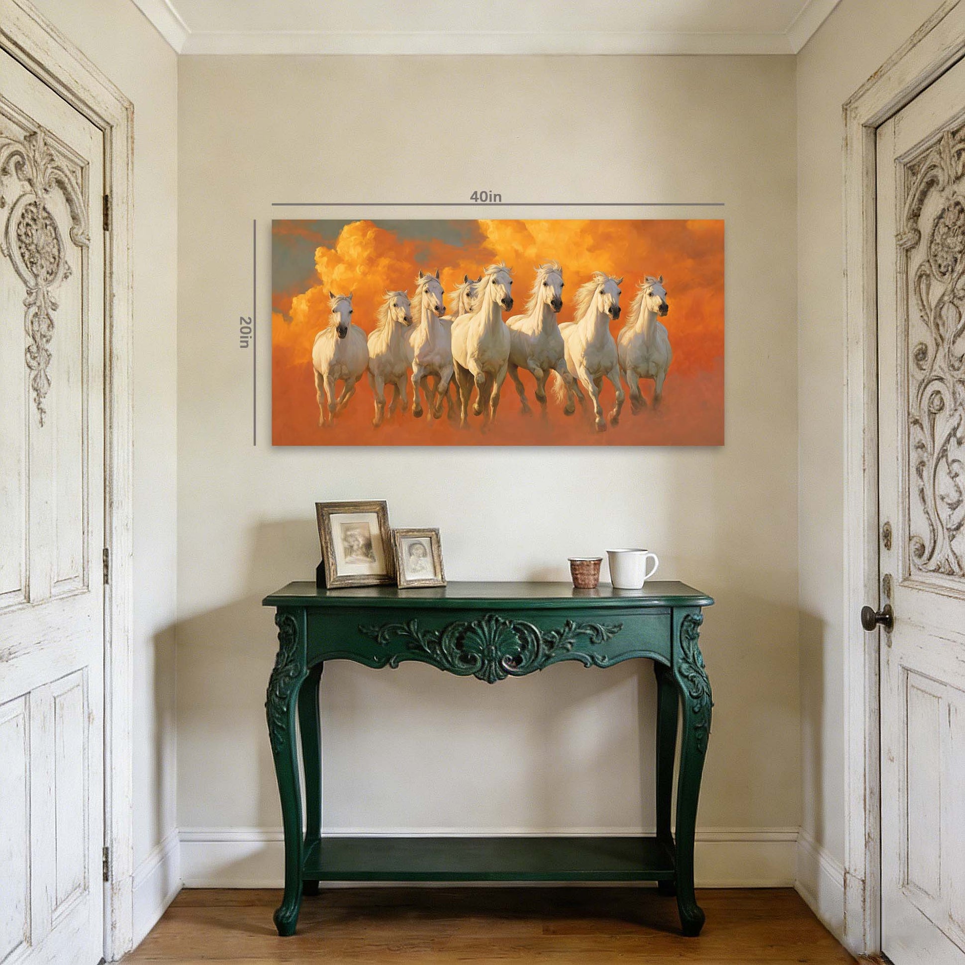 Yellow Mysterious Horror Wall Art Modern Canvas Painting Prints Artwork Office Hallway Bedroom Living Room Decor