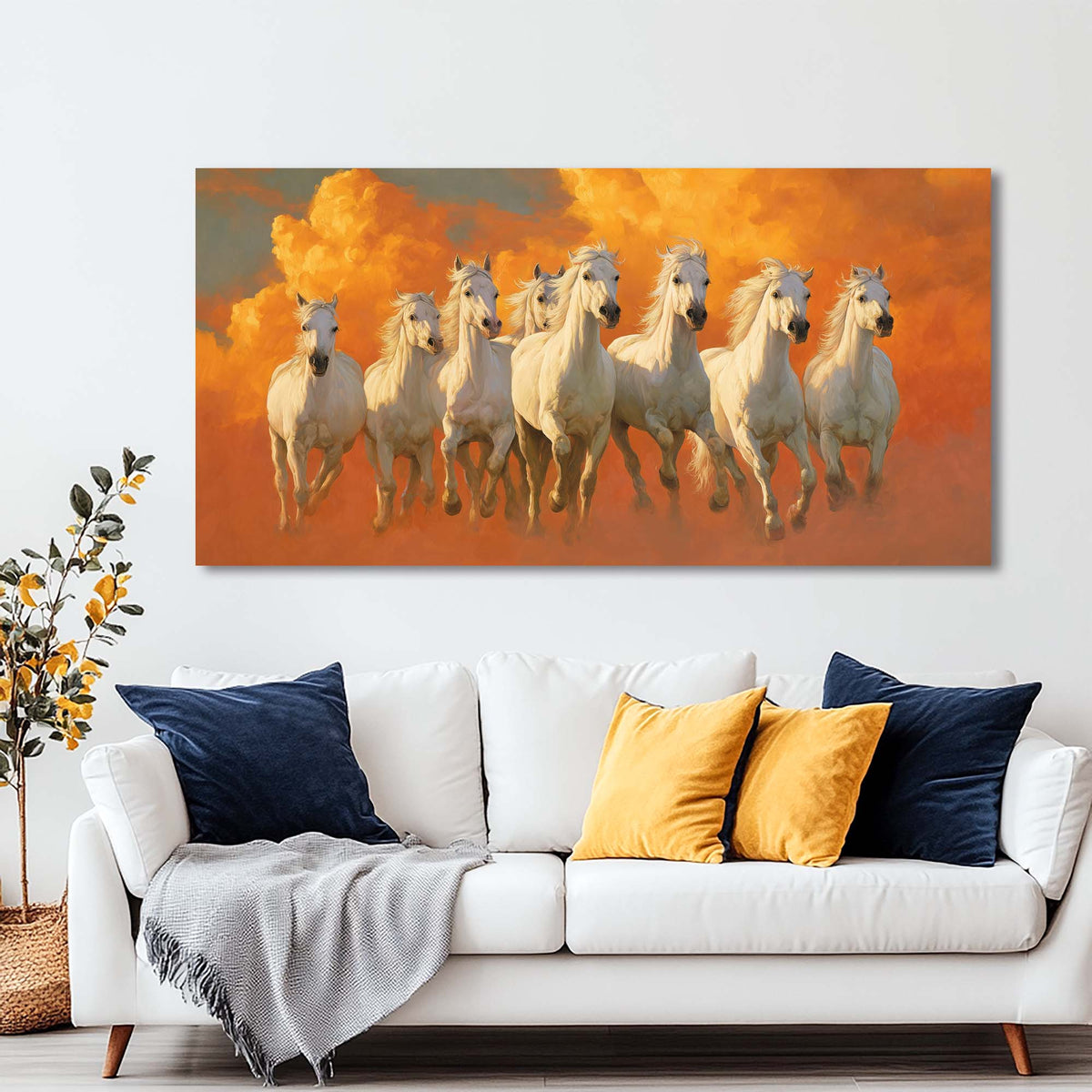Yellow Mysterious Horror Wall Art Modern Canvas Painting Prints Artwork Office Hallway Bedroom Living Room Decor