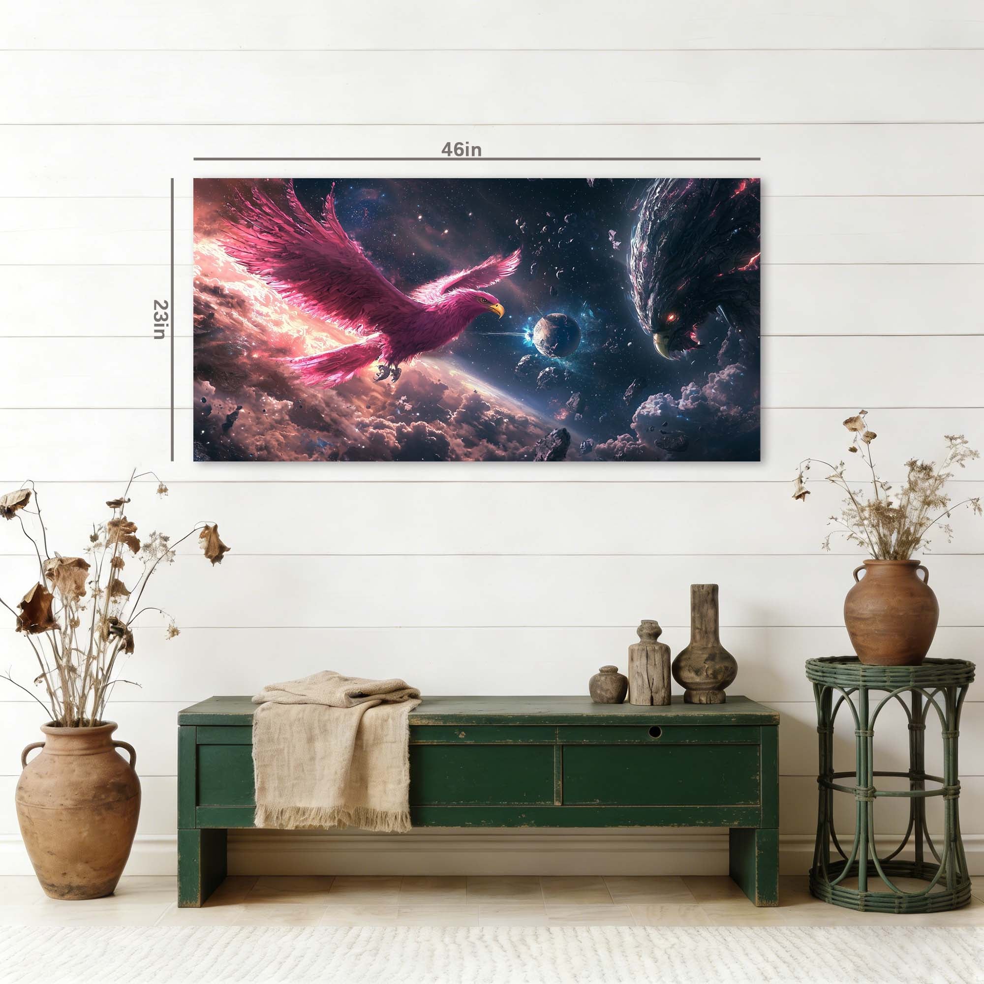 Gold Mysterious Horror Wall Art Modern Canvas Painting Prints Artwork Office Hallway Bedroom Living Room Decor