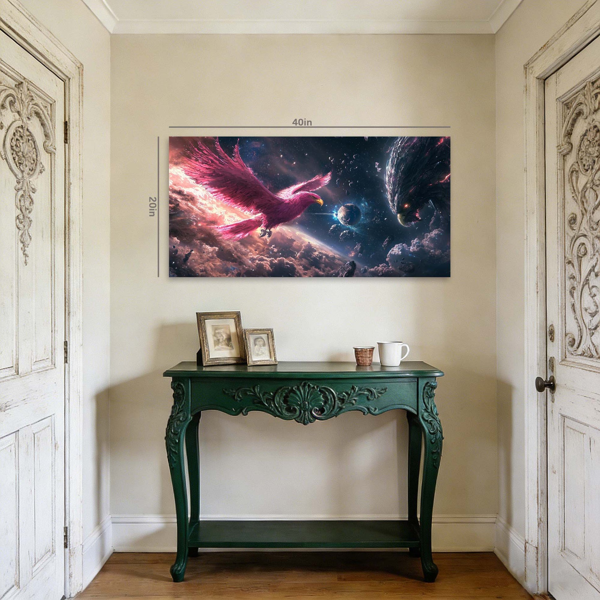 Gold Mysterious Horror Wall Art Modern Canvas Painting Prints Artwork Office Hallway Bedroom Living Room Decor