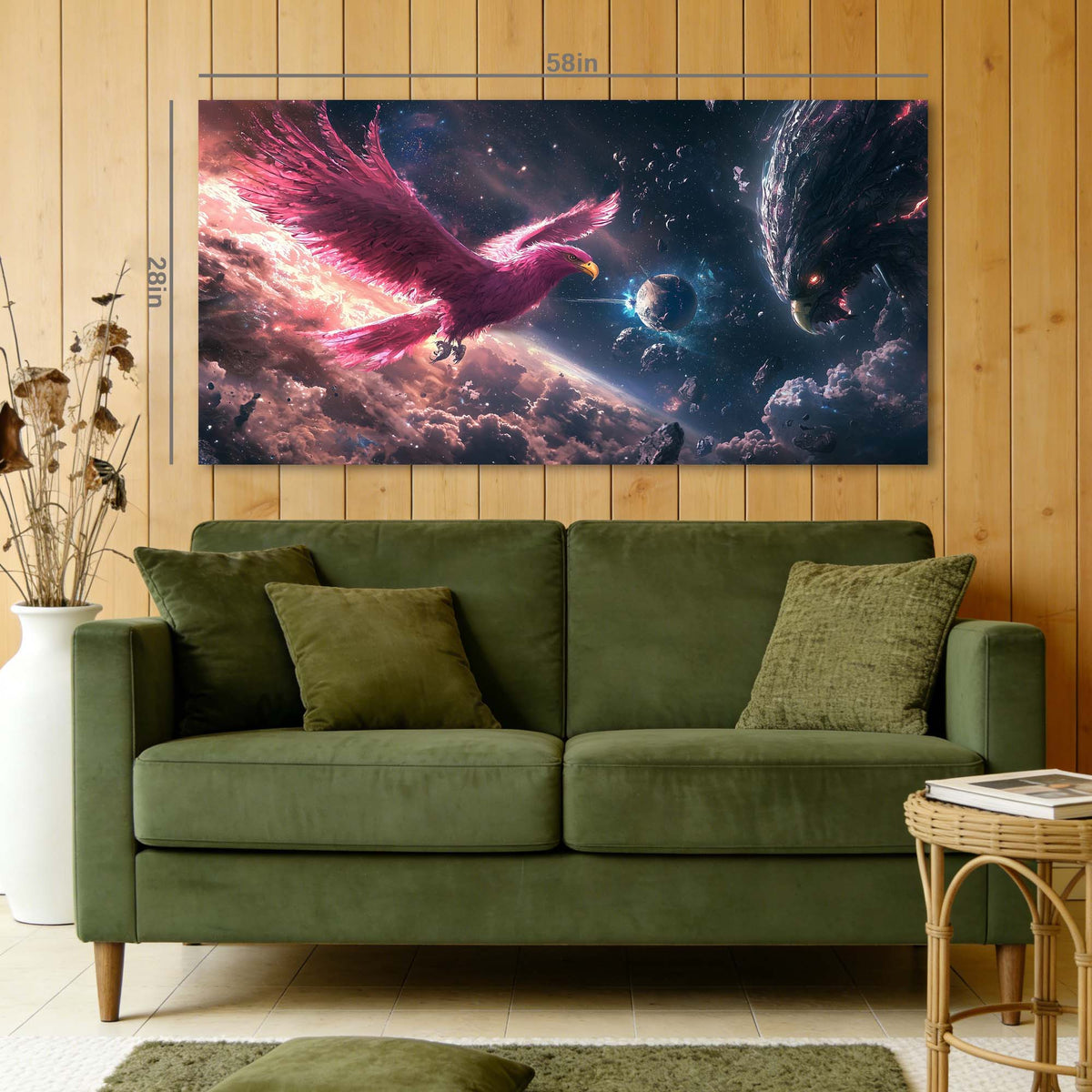 Gold Mysterious Horror Wall Art Modern Canvas Painting Prints Artwork Office Hallway Bedroom Living Room Decor