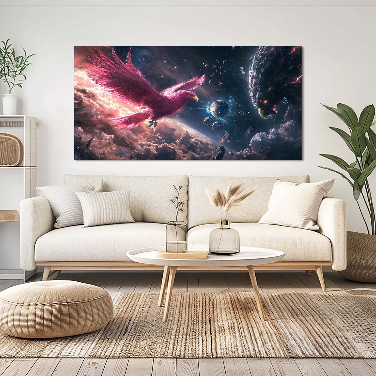 Gold Mysterious Horror Wall Art Modern Canvas Painting Prints Artwork Office Hallway Bedroom Living Room Decor