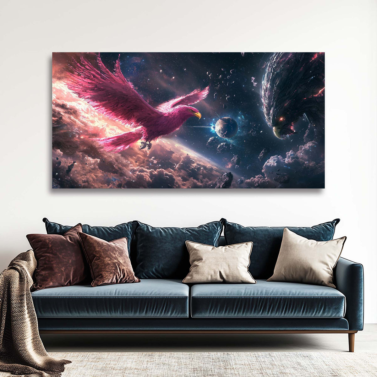 Gold Mysterious Horror Wall Art Modern Canvas Painting Prints Artwork Office Hallway Bedroom Living Room Decor