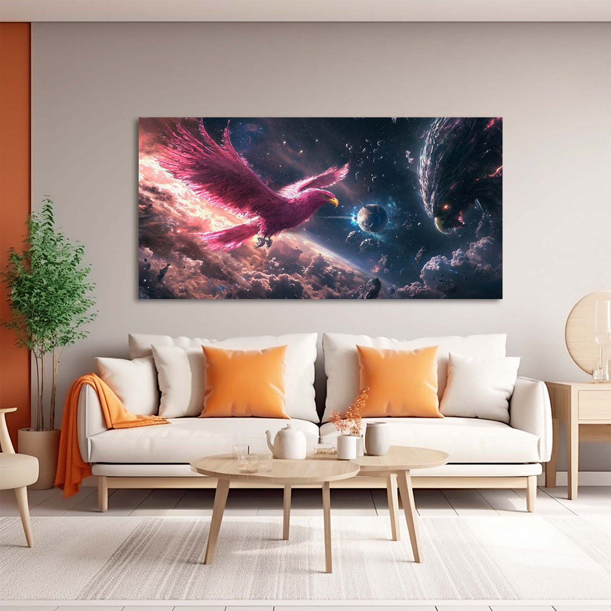 Gold Mysterious Horror Wall Art Modern Canvas Painting Prints Artwork Office Hallway Bedroom Living Room Decor