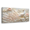 Beige oriental floral canvas wall art