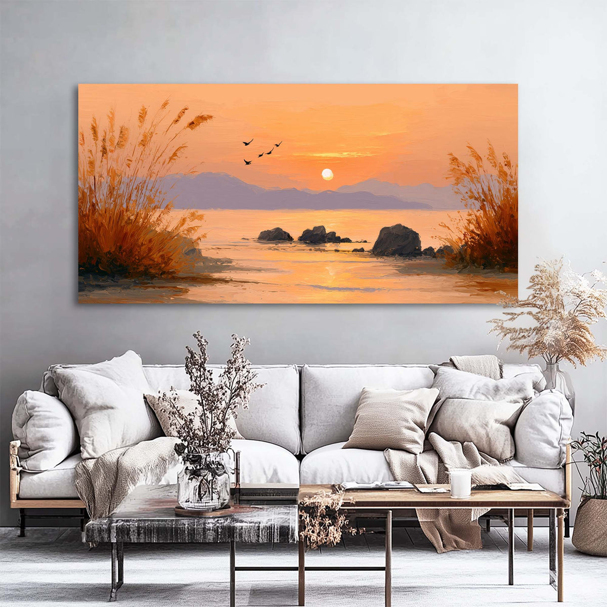 Khaki Mysterious Nature Wall Art Canvas Painting Prints Artwor Office Bedroom Living Room Decor