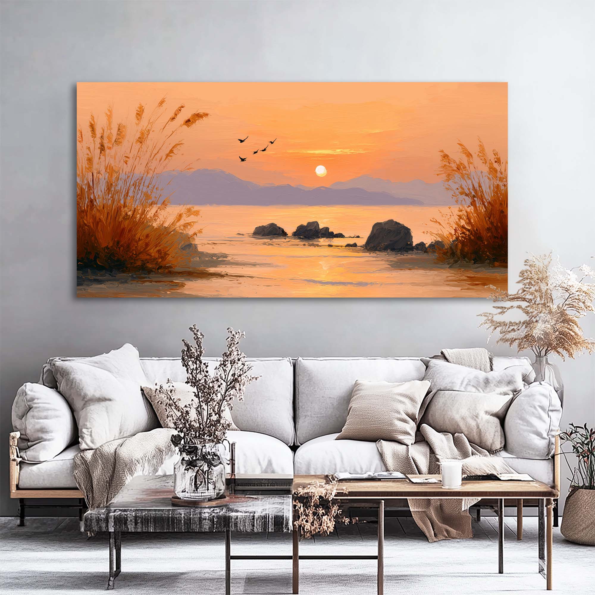 Khaki Mysterious Nature Wall Art Canvas Painting Prints Artwor Office Bedroom Living Room Decor