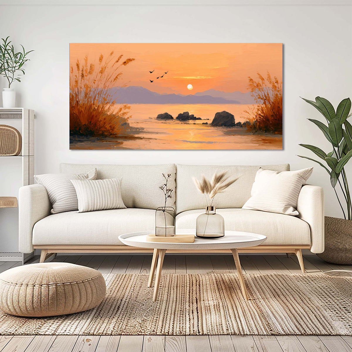 Khaki Mysterious Nature Wall Art Canvas Painting Prints Artwor Office Bedroom Living Room Decor