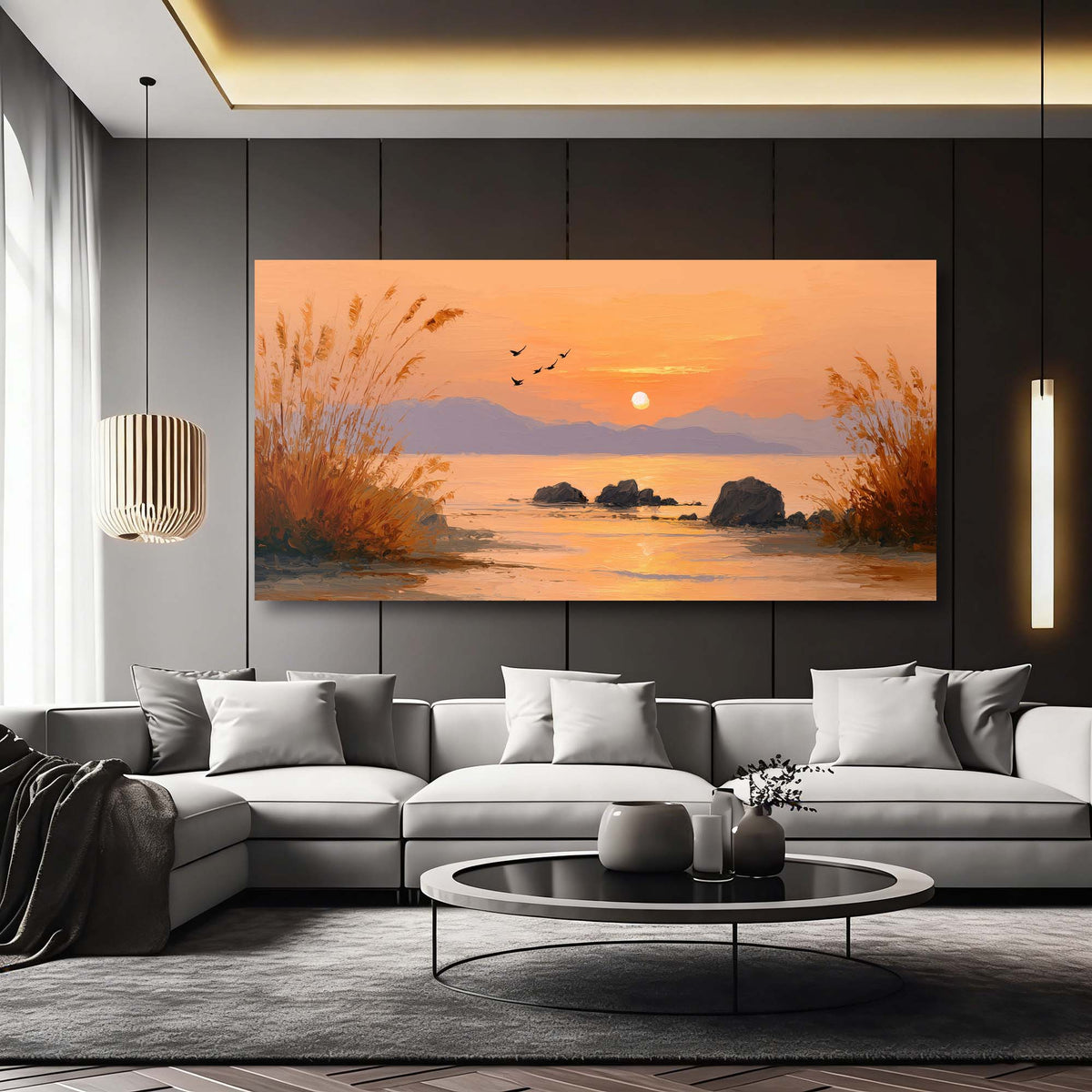 Khaki Mysterious Nature Wall Art Canvas Painting Prints Artwor Office Bedroom Living Room Decor