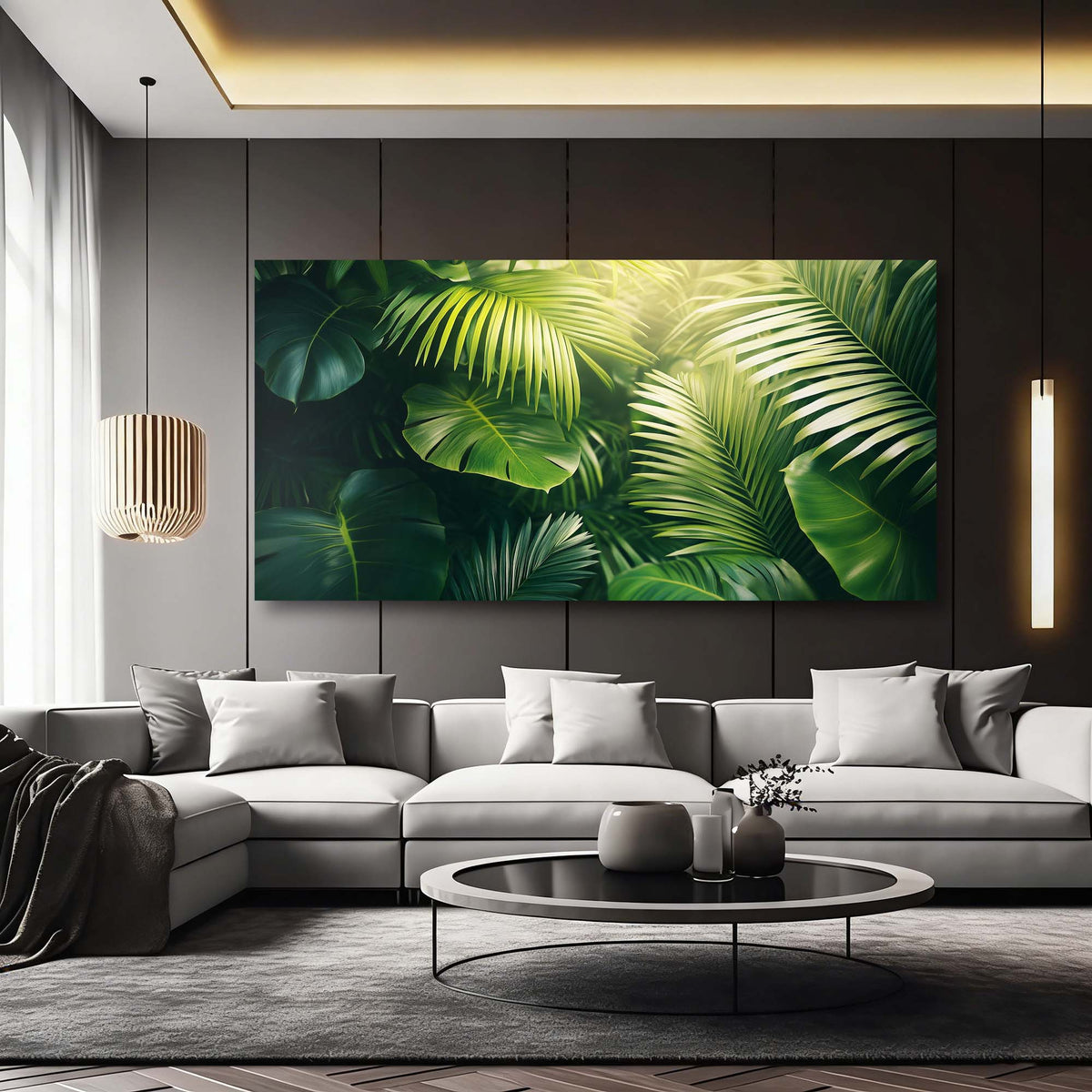 Yellow Tropical Nature Wall Art Art Deco Painting Prints Canvas Artwork Living Room Family Bedroom Office Decor