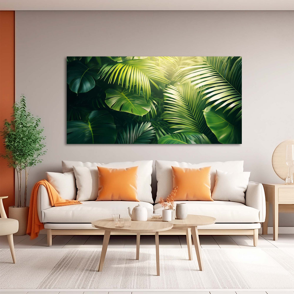 Yellow Tropical Nature Wall Art Art Deco Painting Prints Canvas Artwork Living Room Family Bedroom Office Decor