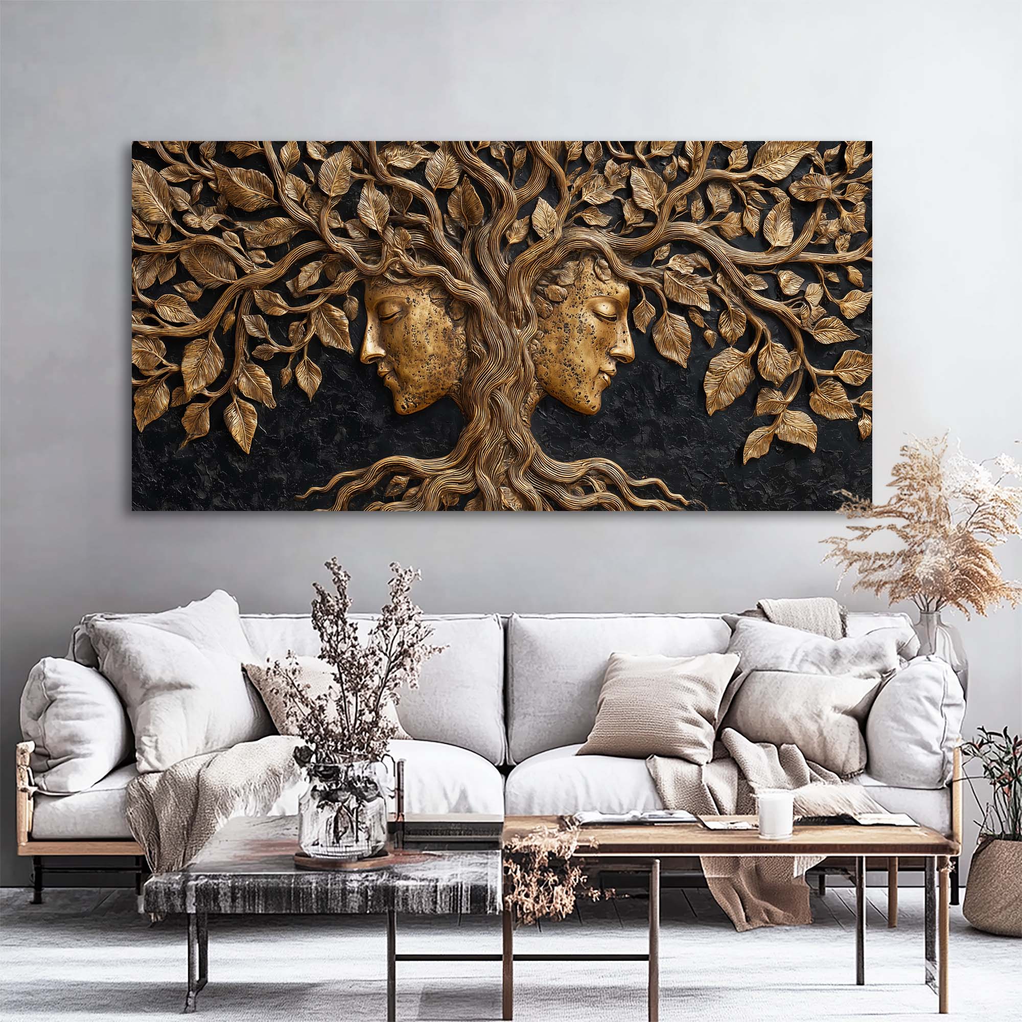 Black Mysterious Horror Canvas Wall Art