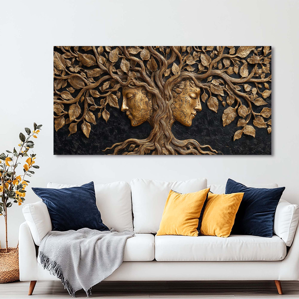 Black Mysterious Horror Canvas Wall Art