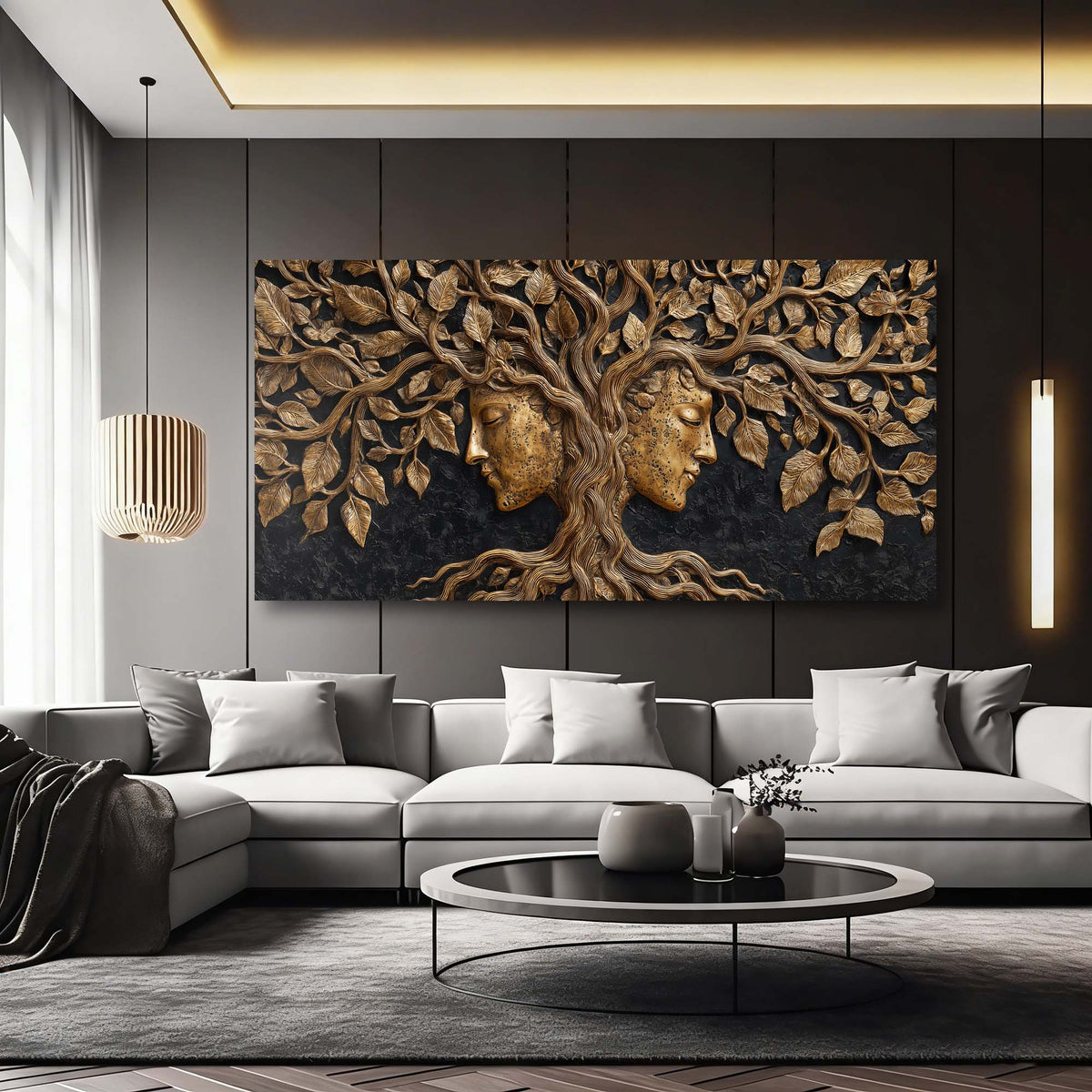 Black Mysterious Horror Canvas Wall Art