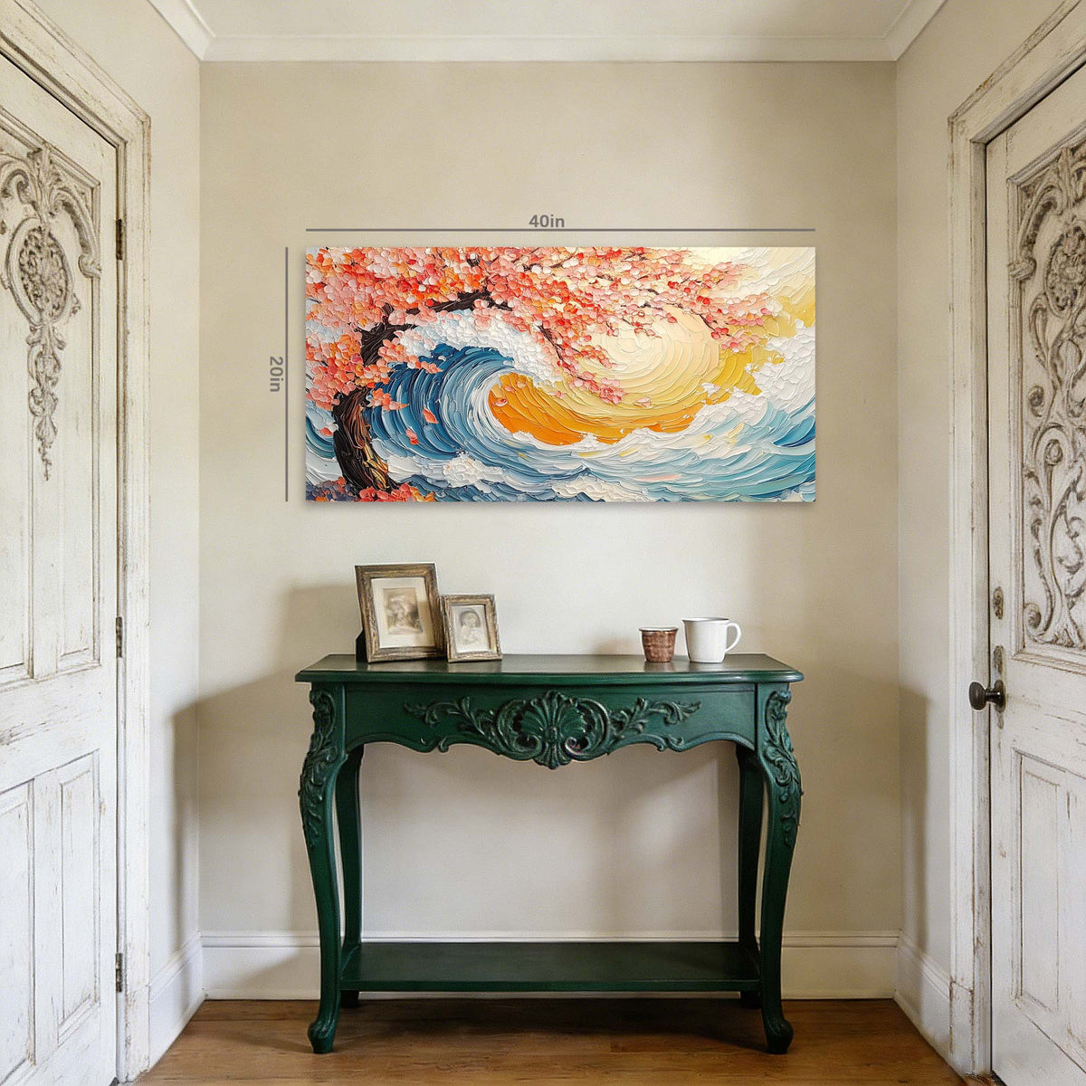 White Nature Canvas Wall Art for Living Room