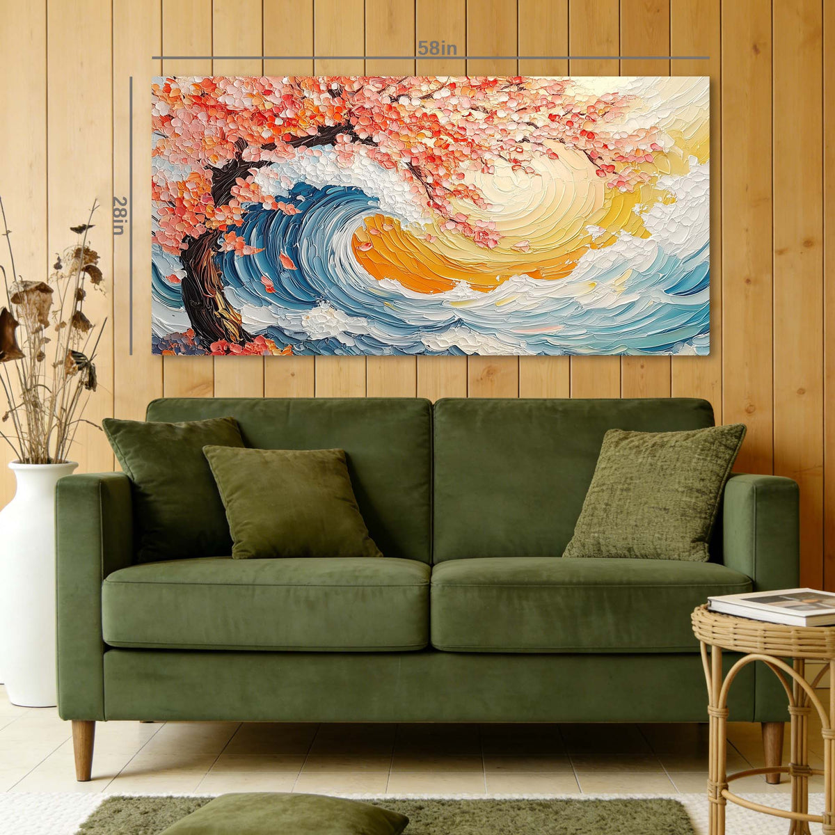 White Nature Canvas Wall Art for Living Room