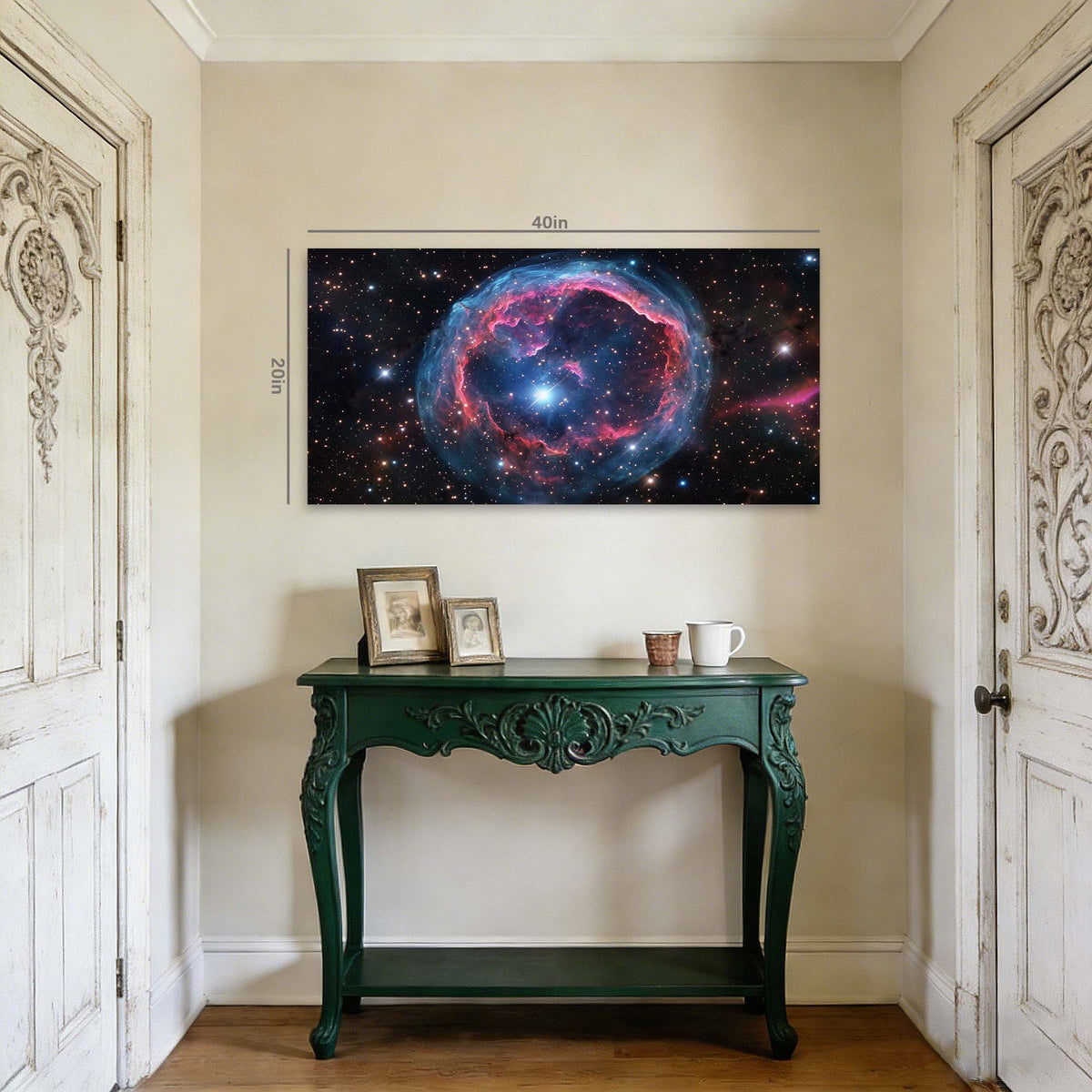 Navy Blue Science Fiction Wall Art Paintings Print Canvas Painting Prints Modern Artwork Office Living Room Over the Couch Bedroom Decor