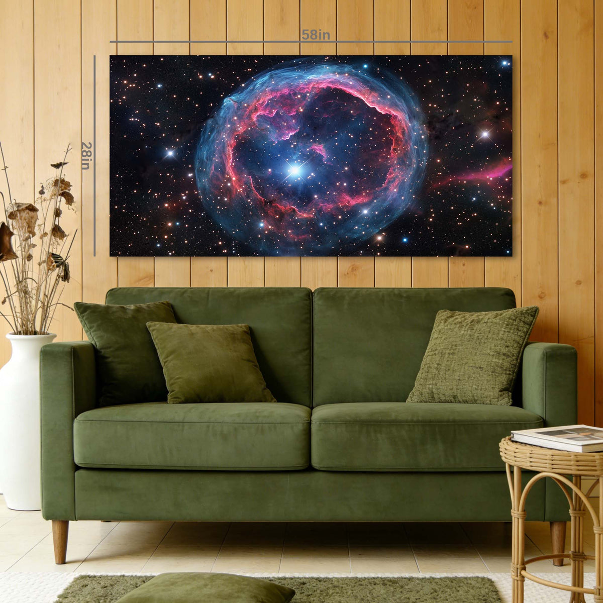 Navy Blue Science Fiction Wall Art Paintings Print Canvas Painting Prints Modern Artwork Office Living Room Over the Couch Bedroom Decor
