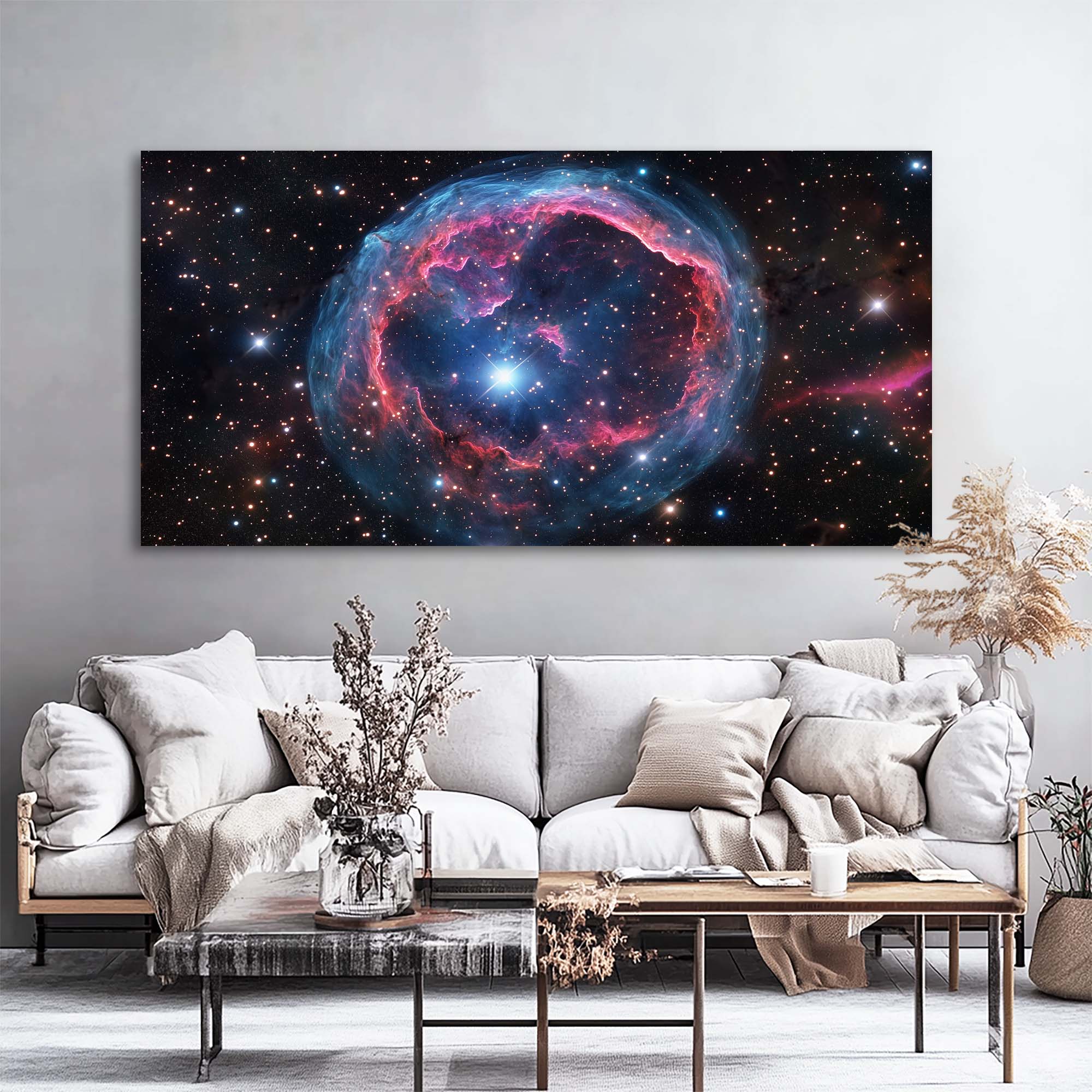 Navy Blue Science Fiction Wall Art Paintings Print Canvas Painting Prints Modern Artwork Office Living Room Over the Couch Bedroom Decor