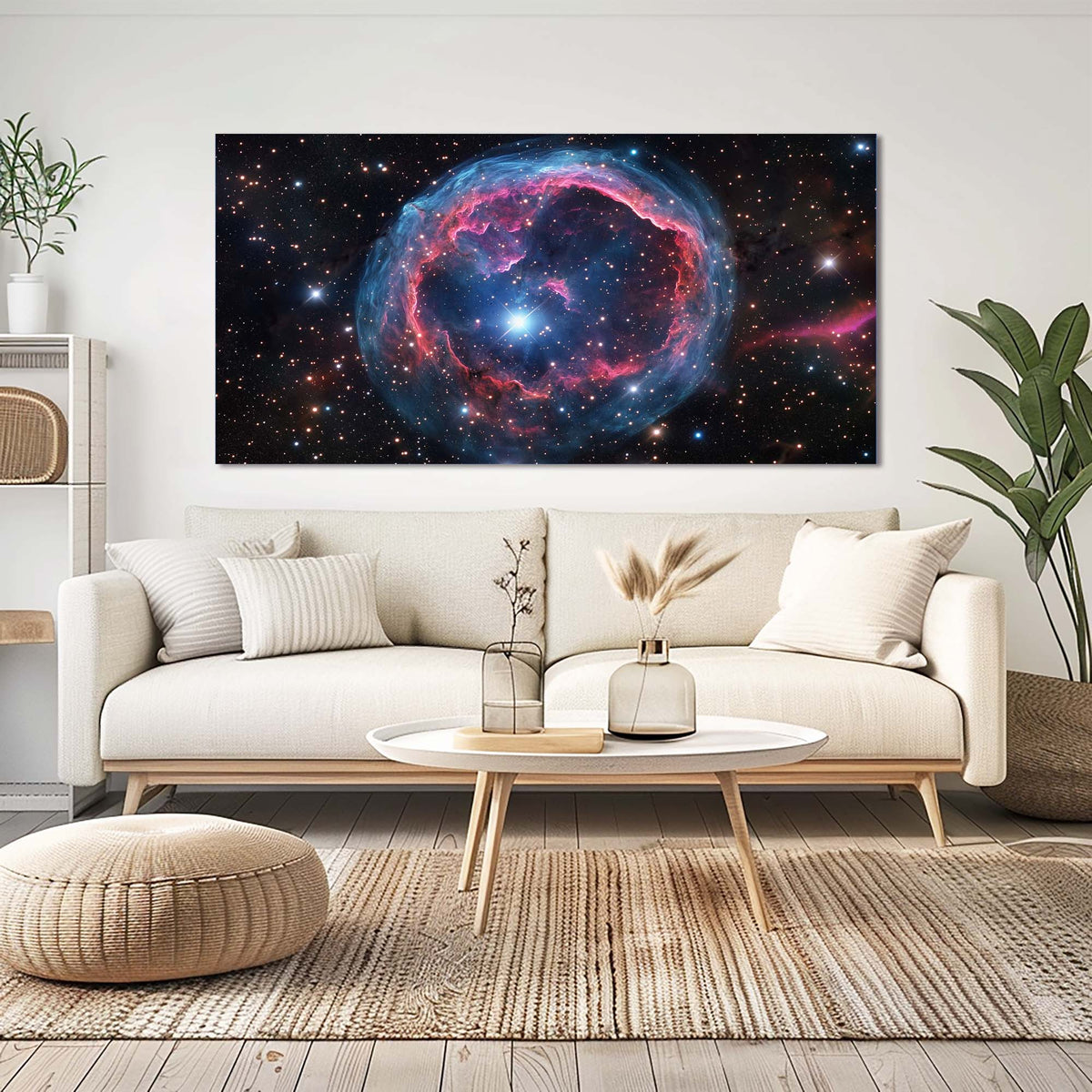 Navy Blue Science Fiction Wall Art Paintings Print Canvas Painting Prints Modern Artwork Office Living Room Over the Couch Bedroom Decor