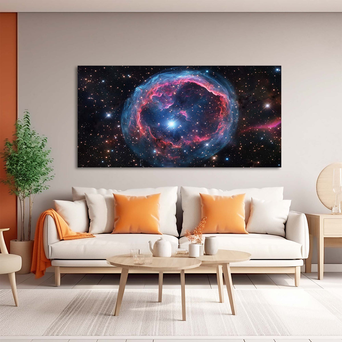 Navy Blue Science Fiction Wall Art Paintings Print Canvas Painting Prints Modern Artwork Office Living Room Over the Couch Bedroom Decor