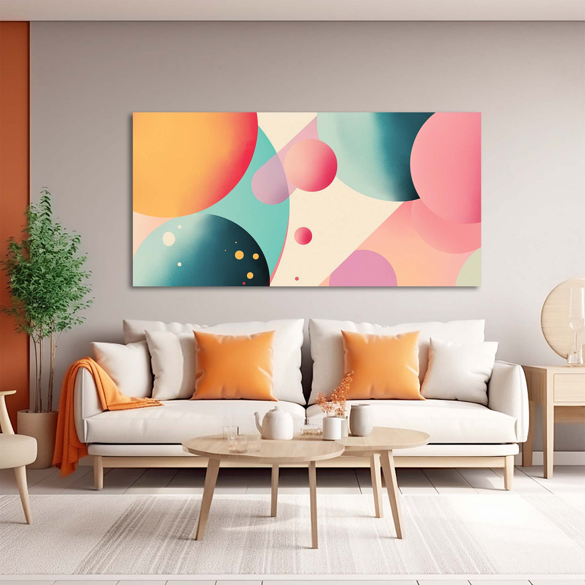 Orange Abstract Wall Art Paintings Print Canvas Painting Prints Modern Artwork Office Living Room Over the Couch Bedroom Decor