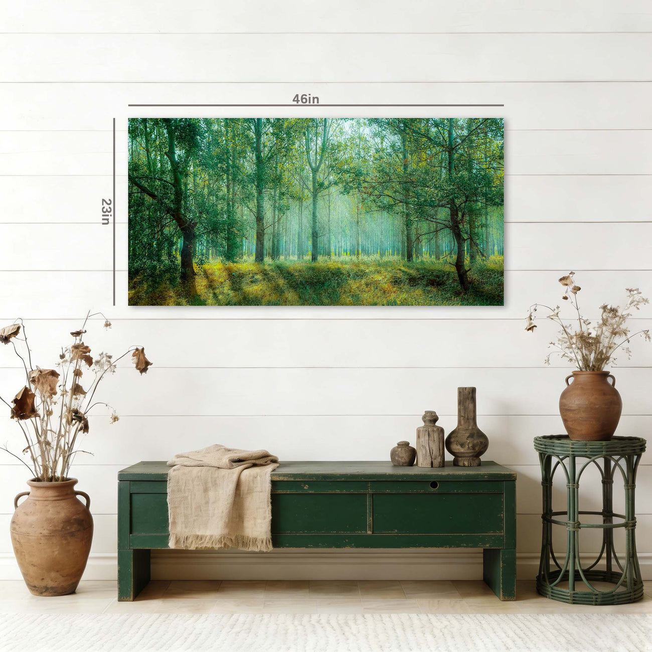 Green Nature Wall Art for Living Room Canvas Painting Prints Art Deco Artwork Office Bedroom Decor
