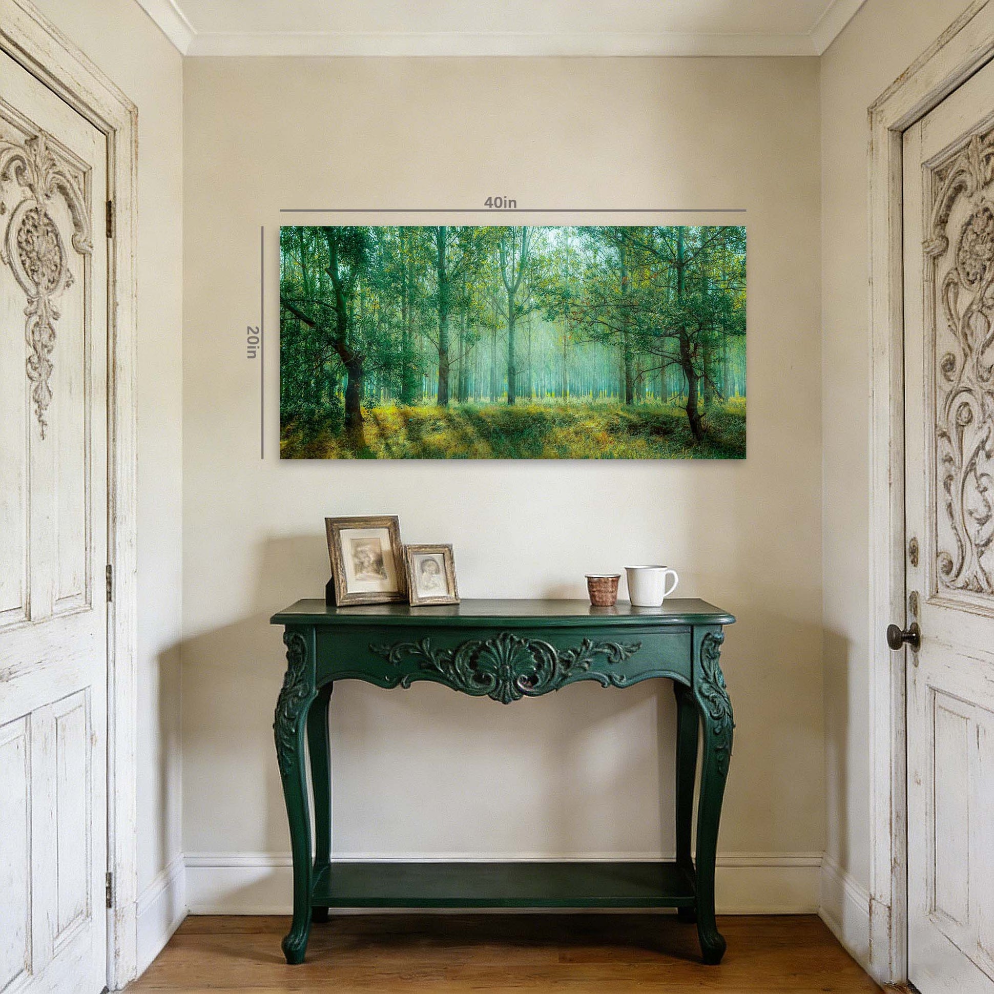 Green Nature Wall Art for Living Room Canvas Painting Prints Art Deco Artwork Office Bedroom Decor