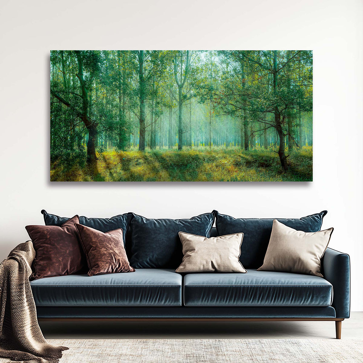 Green Nature Wall Art for Living Room Canvas Painting Prints Art Deco Artwork Office Bedroom Decor