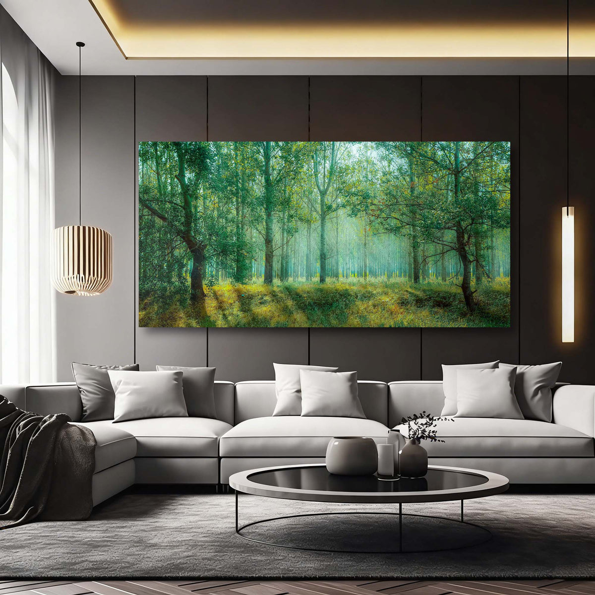 Green Nature Wall Art for Living Room Canvas Painting Prints Art Deco Artwork Office Bedroom Decor