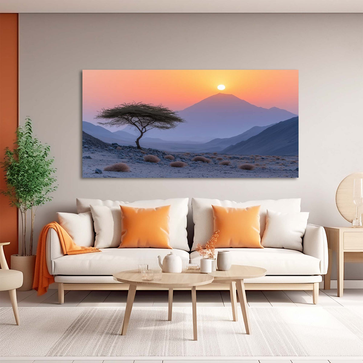 Red Mysterious Nature Wall Art for Living Room Canvas Painting Prints Artwork Family Bedroom Office Decor