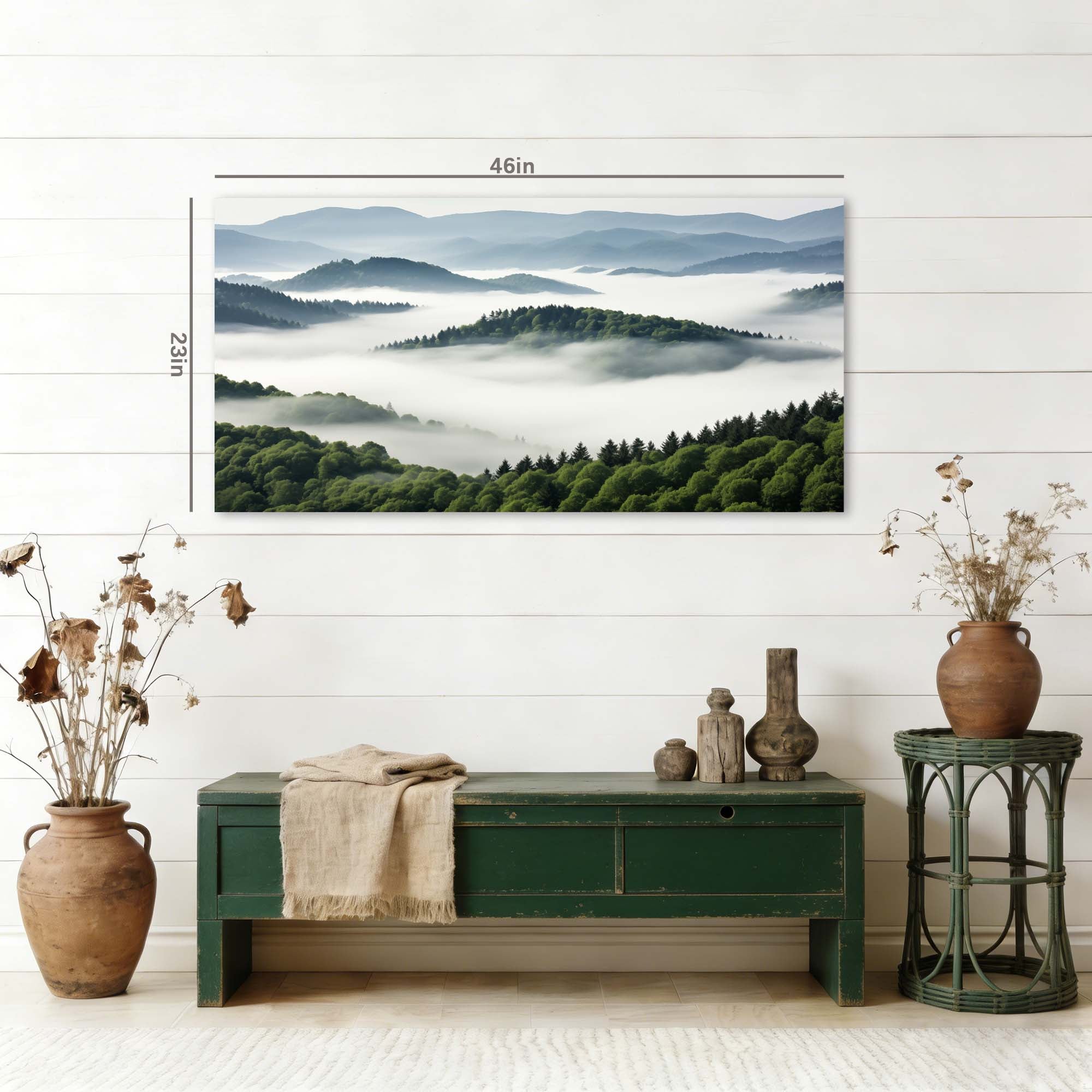 Navy Blue Fantasy Nature Canvas Wall Art for Living Room Prints Artwork Bedroom Office Decor