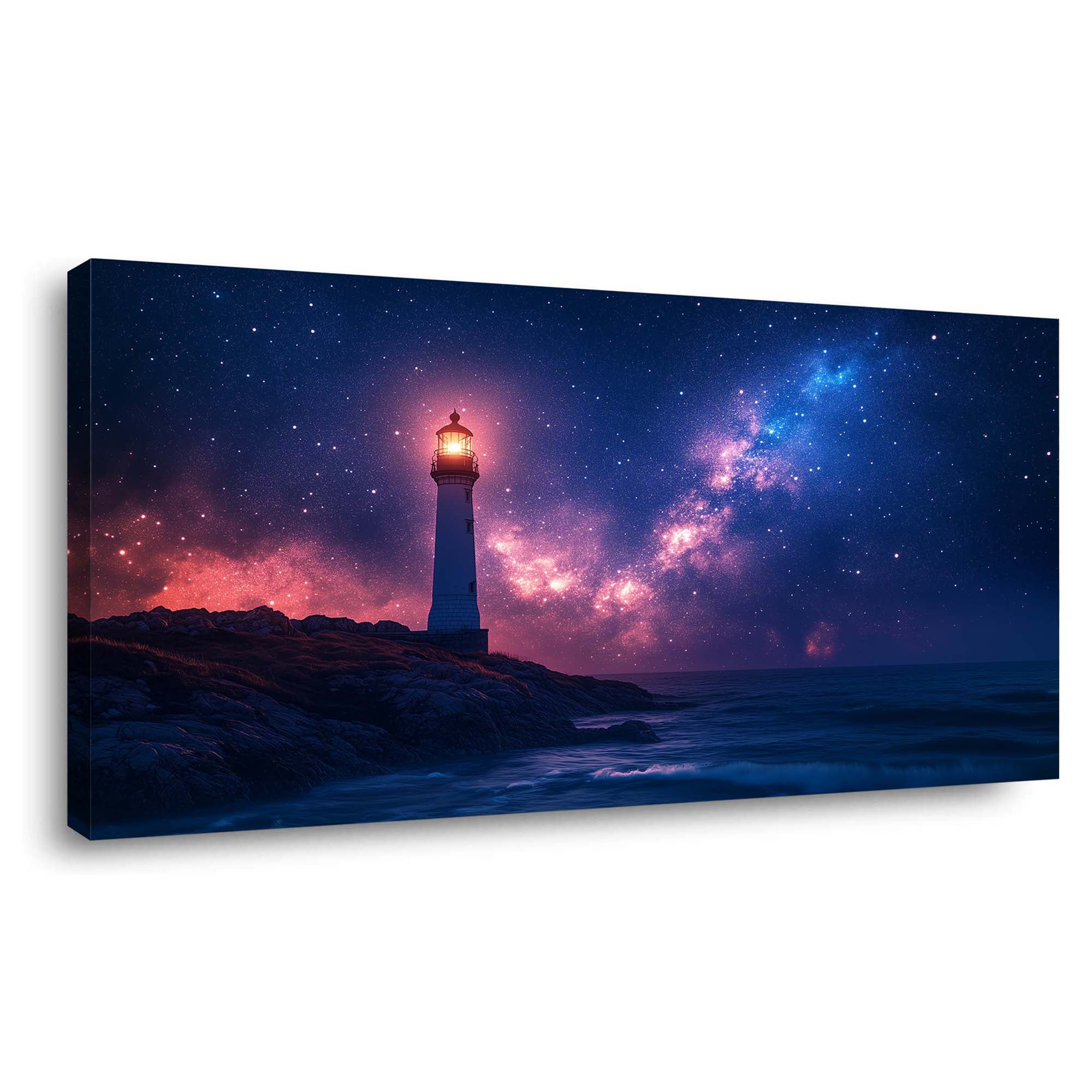 Navy Blue Nautical Nature Canvas Wall Art for Living Room Prints Artwork Bedroom Office Decor