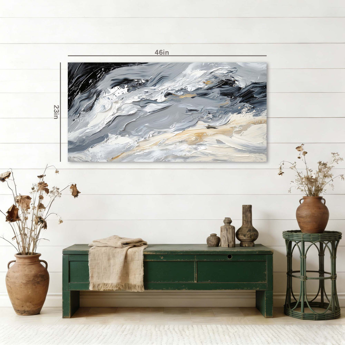 Dark Gray Abstract Abstract Wall Art Canvas Painting Prints Artwor Office Bedroom Living Room Decor