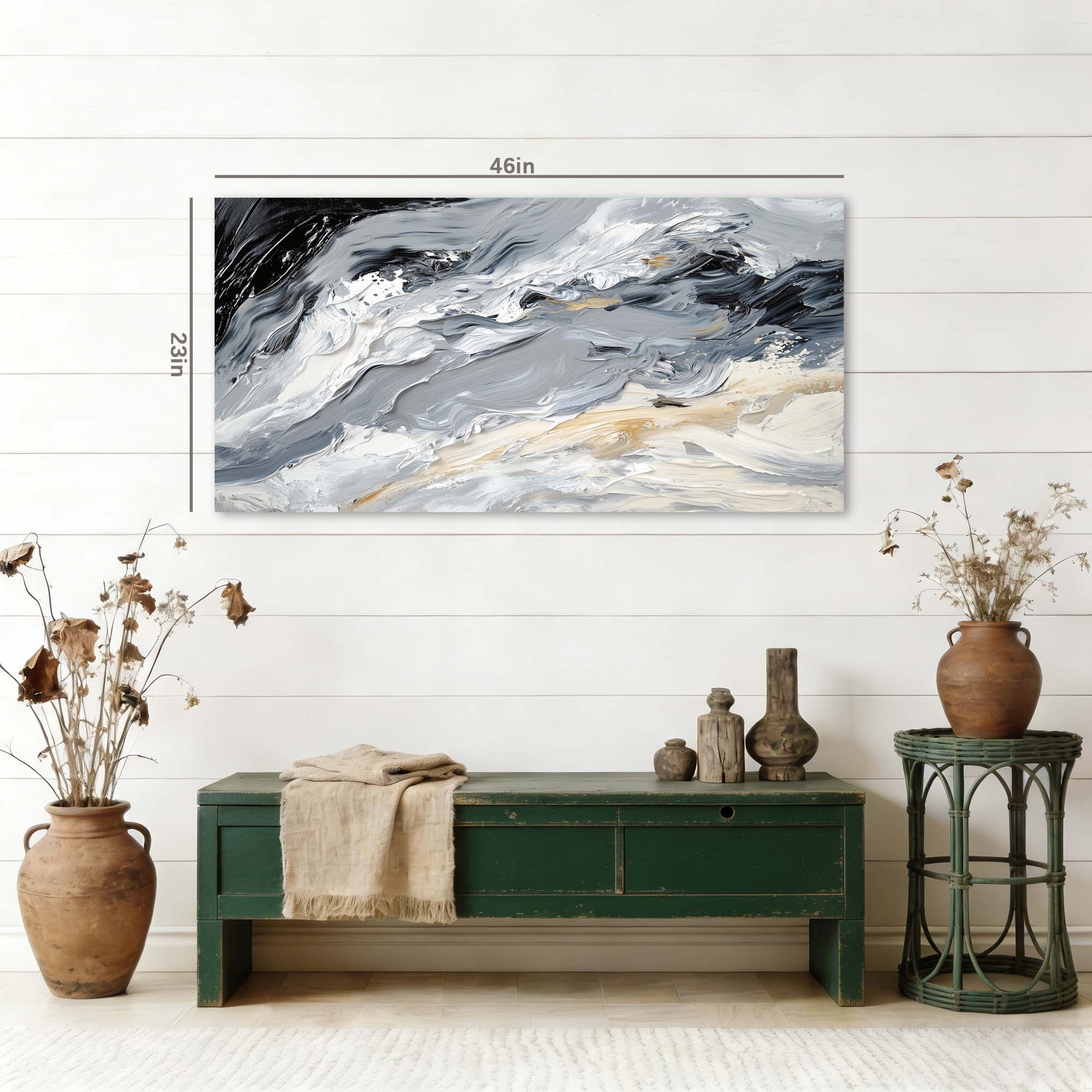 Dark Gray Abstract Abstract Wall Art Canvas Painting Prints Artwor Office Bedroom Living Room Decor