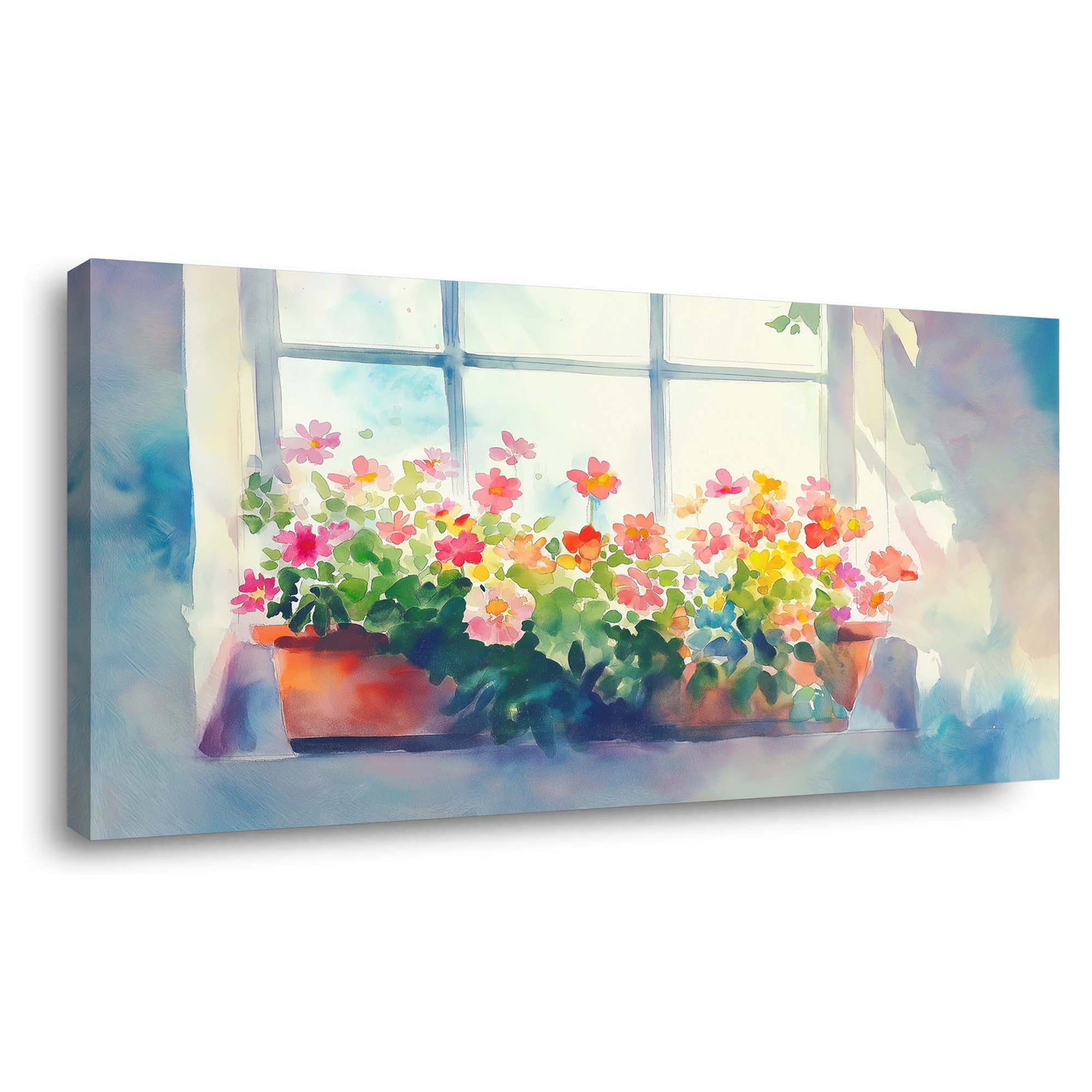 Green Pretty Floral Canvas Wall Art for Living Room Prints Artwork Bedroom Office Decor