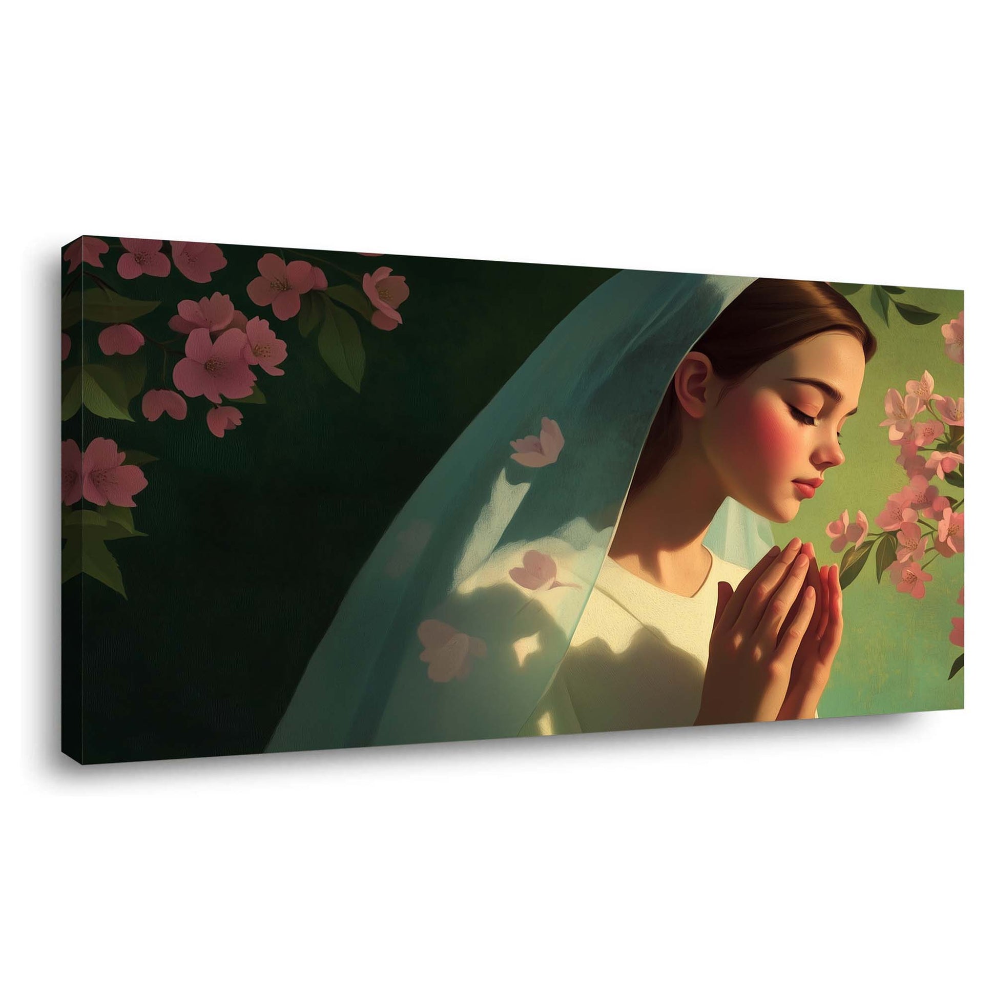 Green Pretty Religious Wall Art Canvas Painting Prints Artwor Office Bedroom Living Room Decor