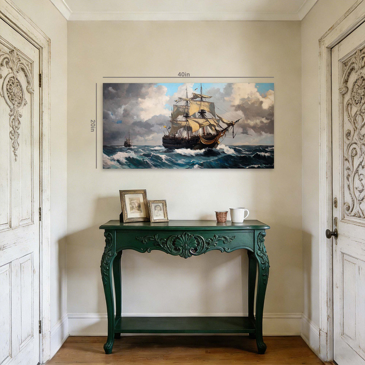 Khaki Nautical Nature Wall Art Modern Canvas Painting Prints Artwork Office Hallway Bedroom Living Room Decor
