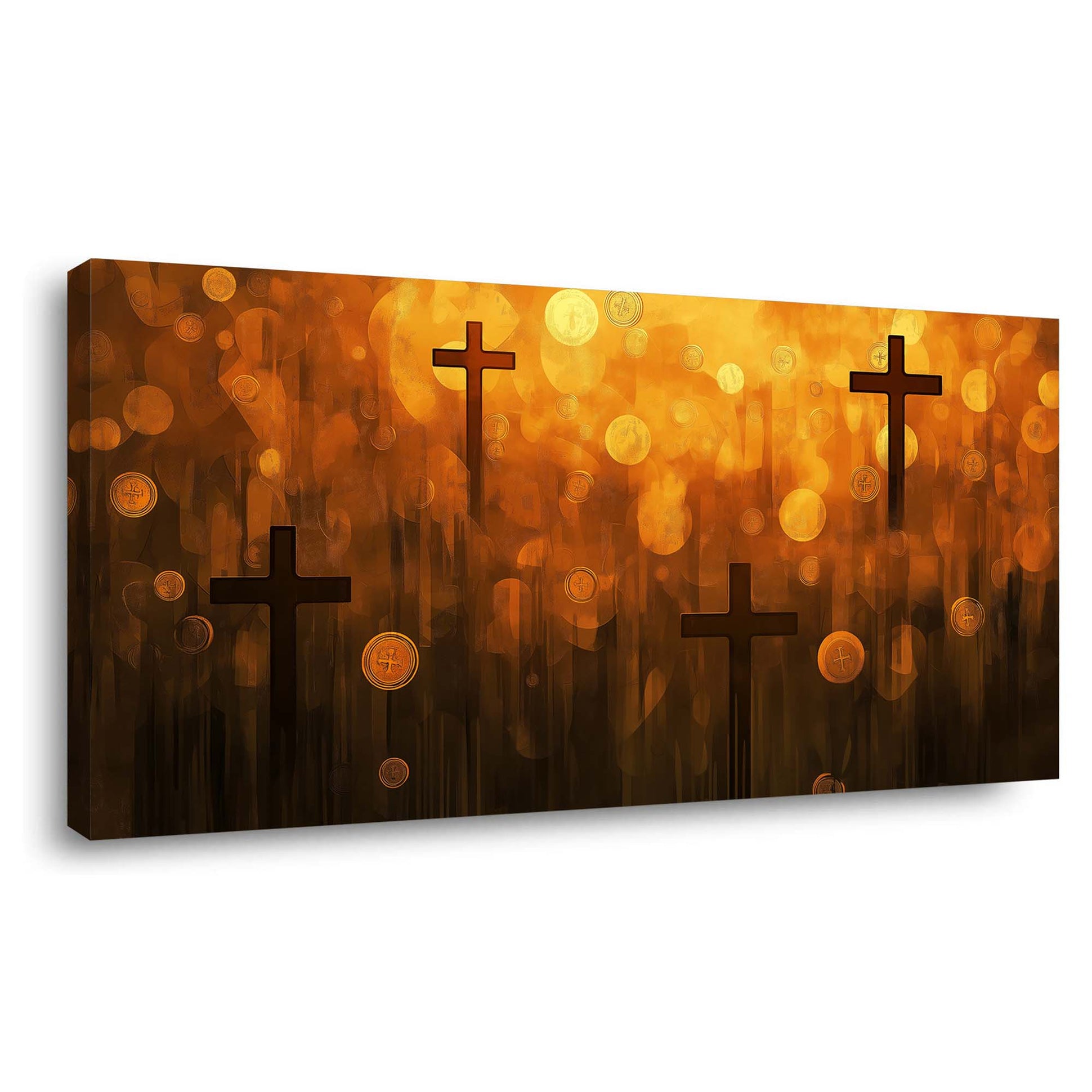 Navy Blue Abstract Religious Canvas Wall Art for Living Room Prints Artwork Bedroom Office Decor