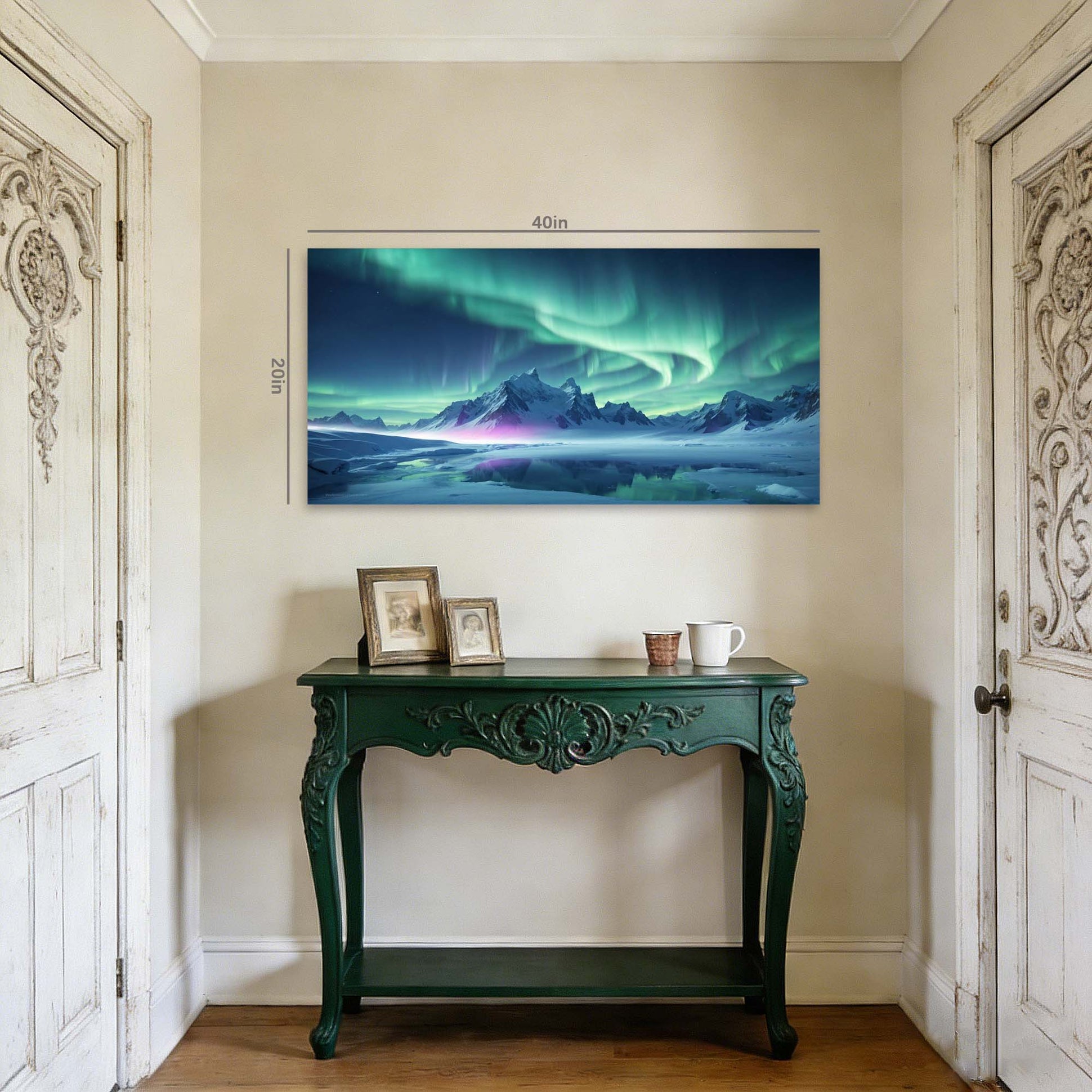 Navy Blue Nature Wall Art for Living Room Canvas Painting Prints Art Deco Artwork Office Bedroom Decor