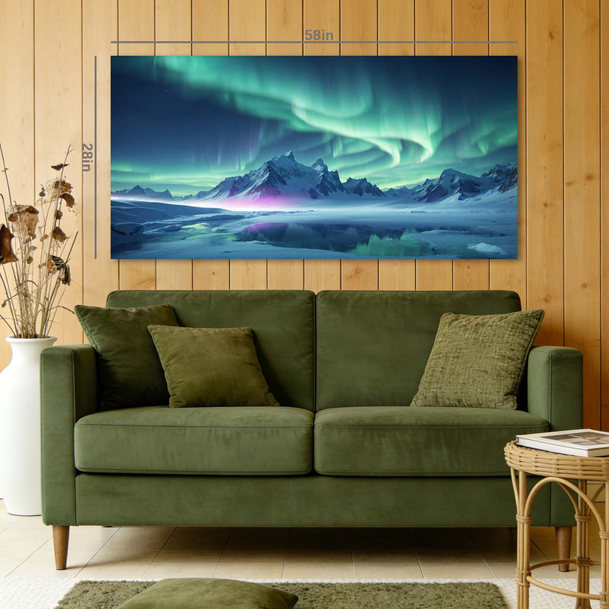Navy Blue Nature Wall Art for Living Room Canvas Painting Prints Art Deco Artwork Office Bedroom Decor
