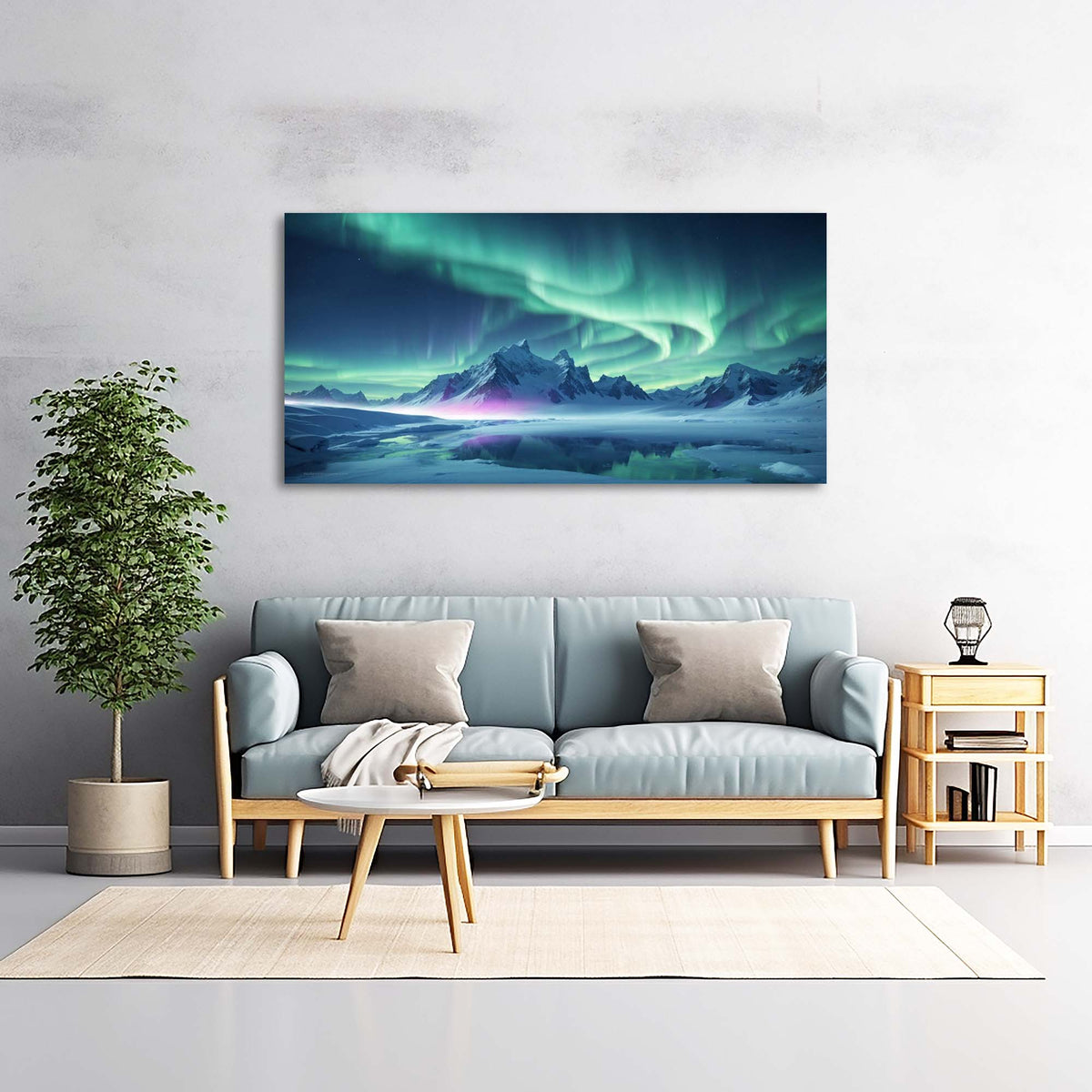 Navy Blue Nature Wall Art for Living Room Canvas Painting Prints Art Deco Artwork Office Bedroom Decor