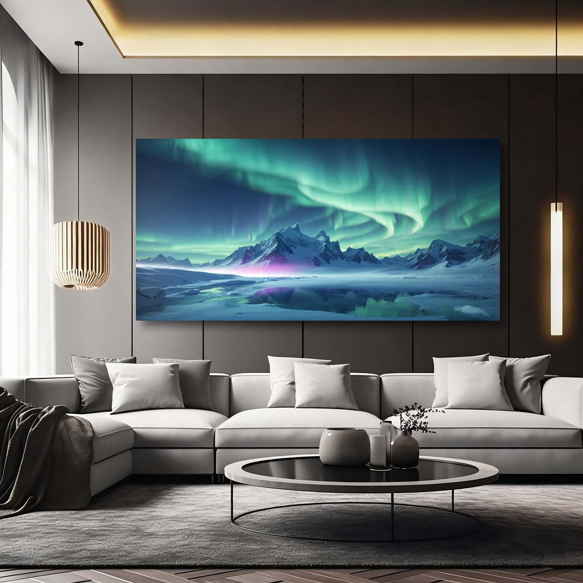 Navy Blue Nature Wall Art for Living Room Canvas Painting Prints Art Deco Artwork Office Bedroom Decor