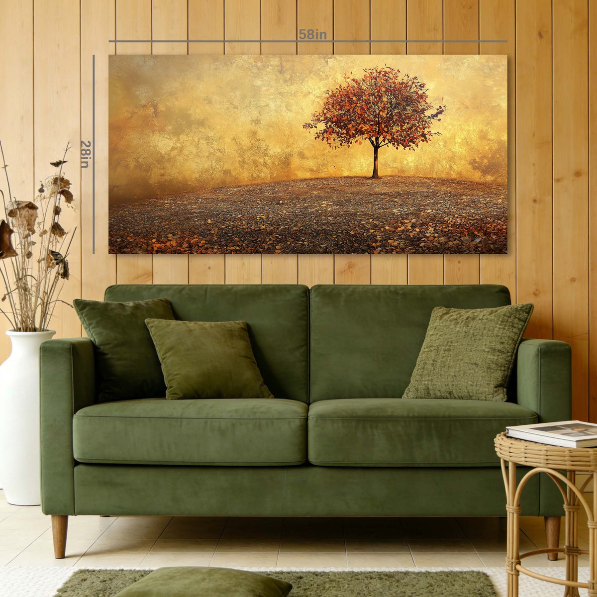 Red Abstract Nature Wall Art Art Deco Painting Prints Canvas Artwork Living Room Family Bedroom Office Decor