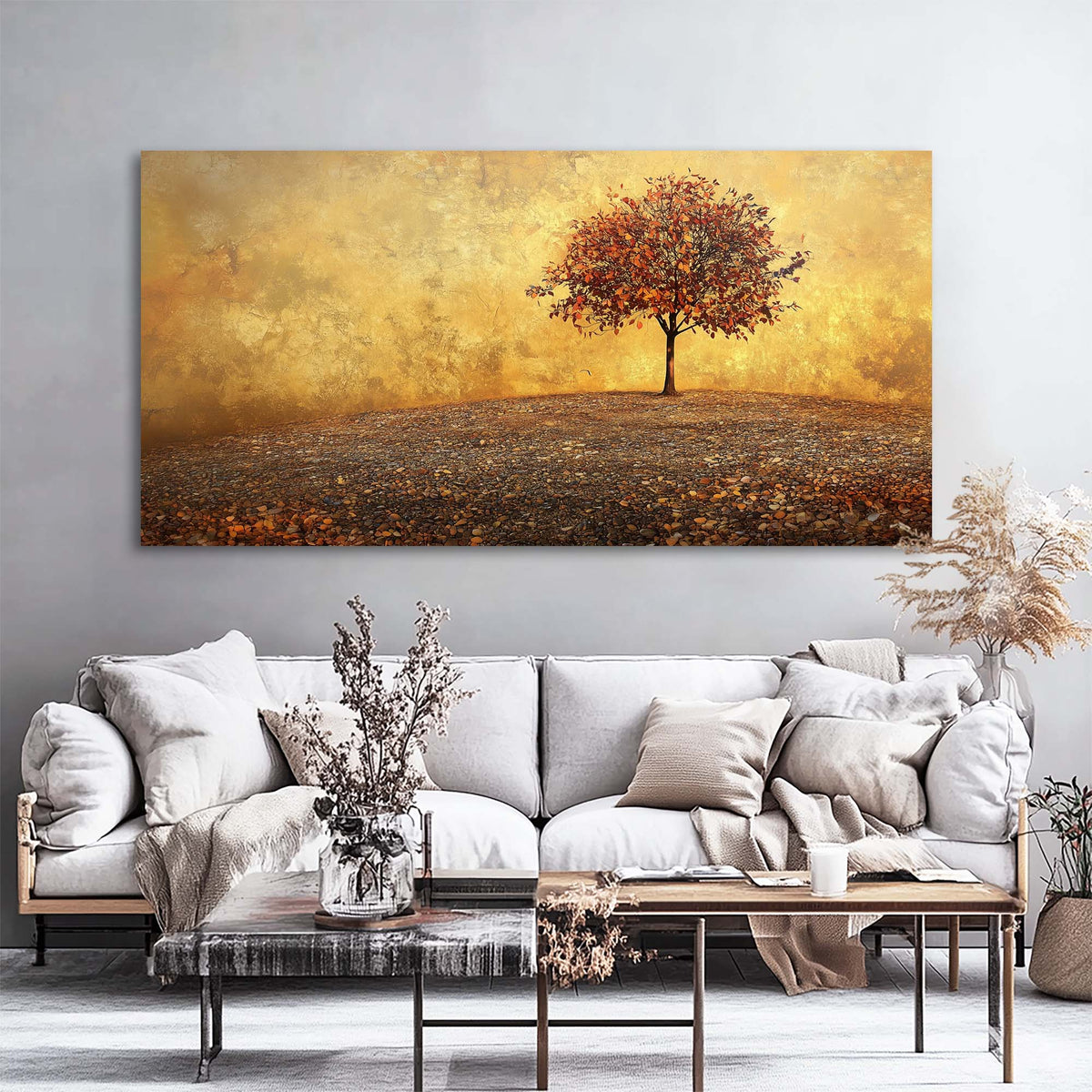 Red Abstract Nature Wall Art Art Deco Painting Prints Canvas Artwork Living Room Family Bedroom Office Decor