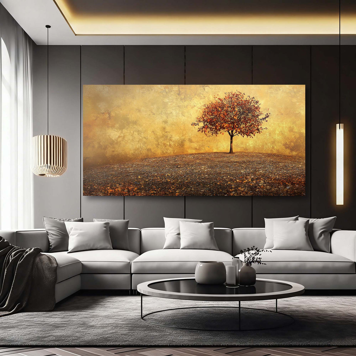 Red Abstract Nature Wall Art Art Deco Painting Prints Canvas Artwork Living Room Family Bedroom Office Decor